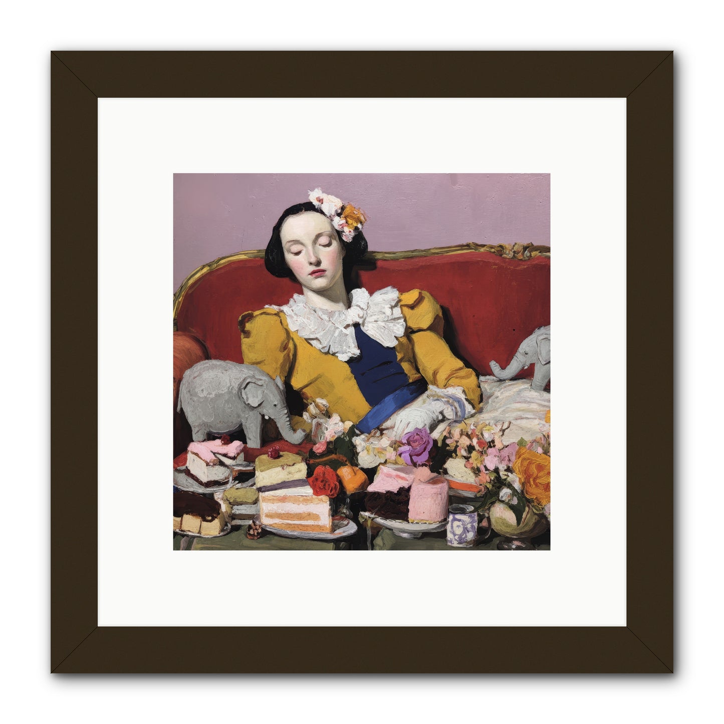 In Corners of Remembering -- Framed Print - Black 10x10