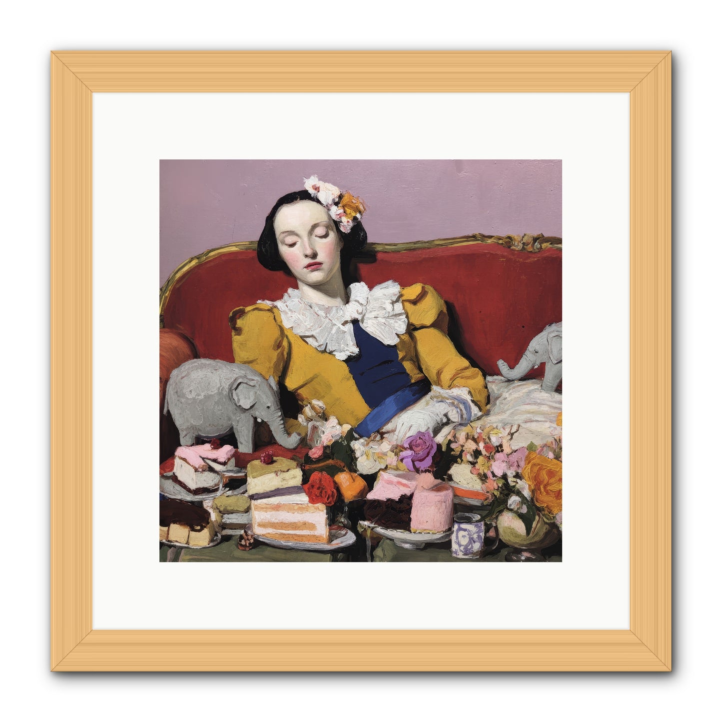 In Corners of Remembering -- Framed Print - Natural 12x12