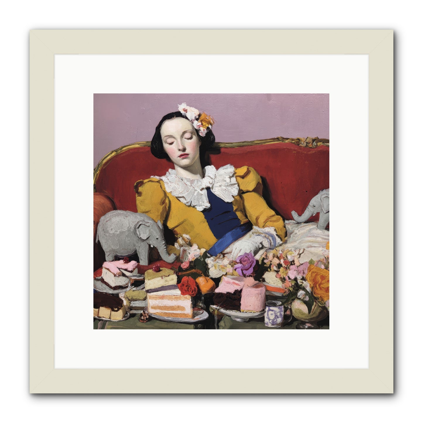In Corners of Remembering -- Framed Print - White 12x12