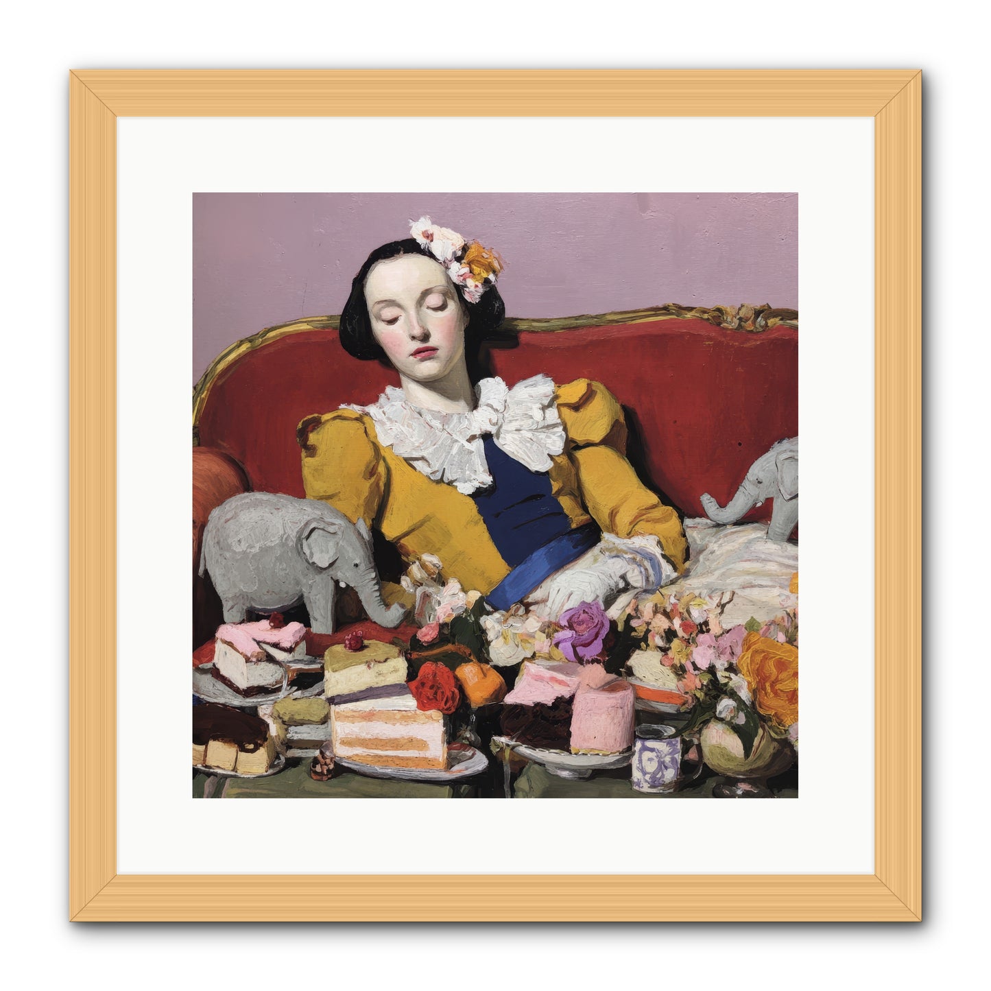 In Corners of Remembering -- Framed Print - Natural 16x16