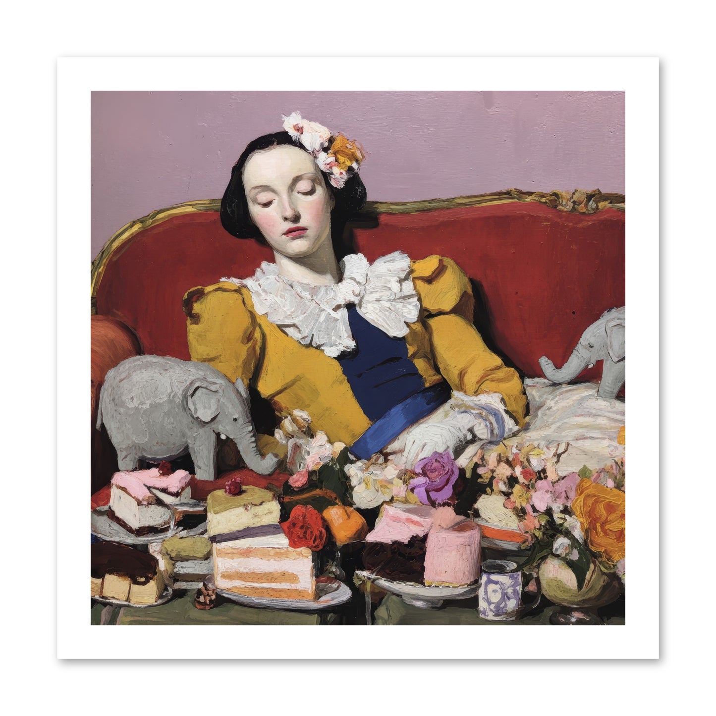 In Corners of Remembering -- Loose Canvas Print 16x16