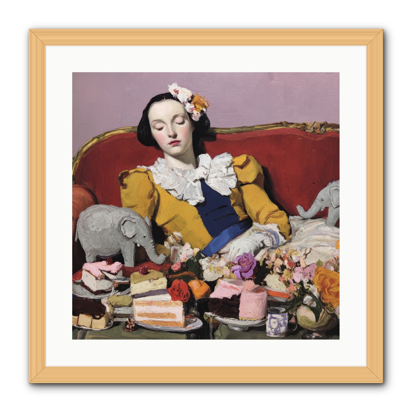 In Corners of Remembering -- Framed Print - Natural 20x20