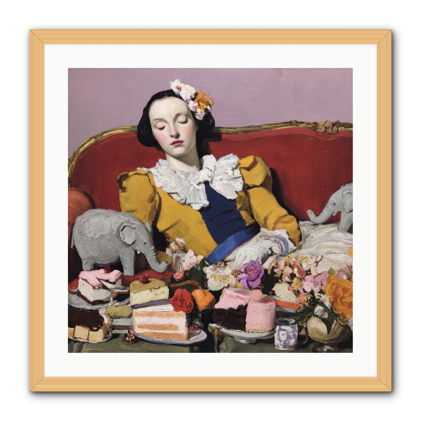 In Corners of Remembering -- Framed Print - Natural 24x24