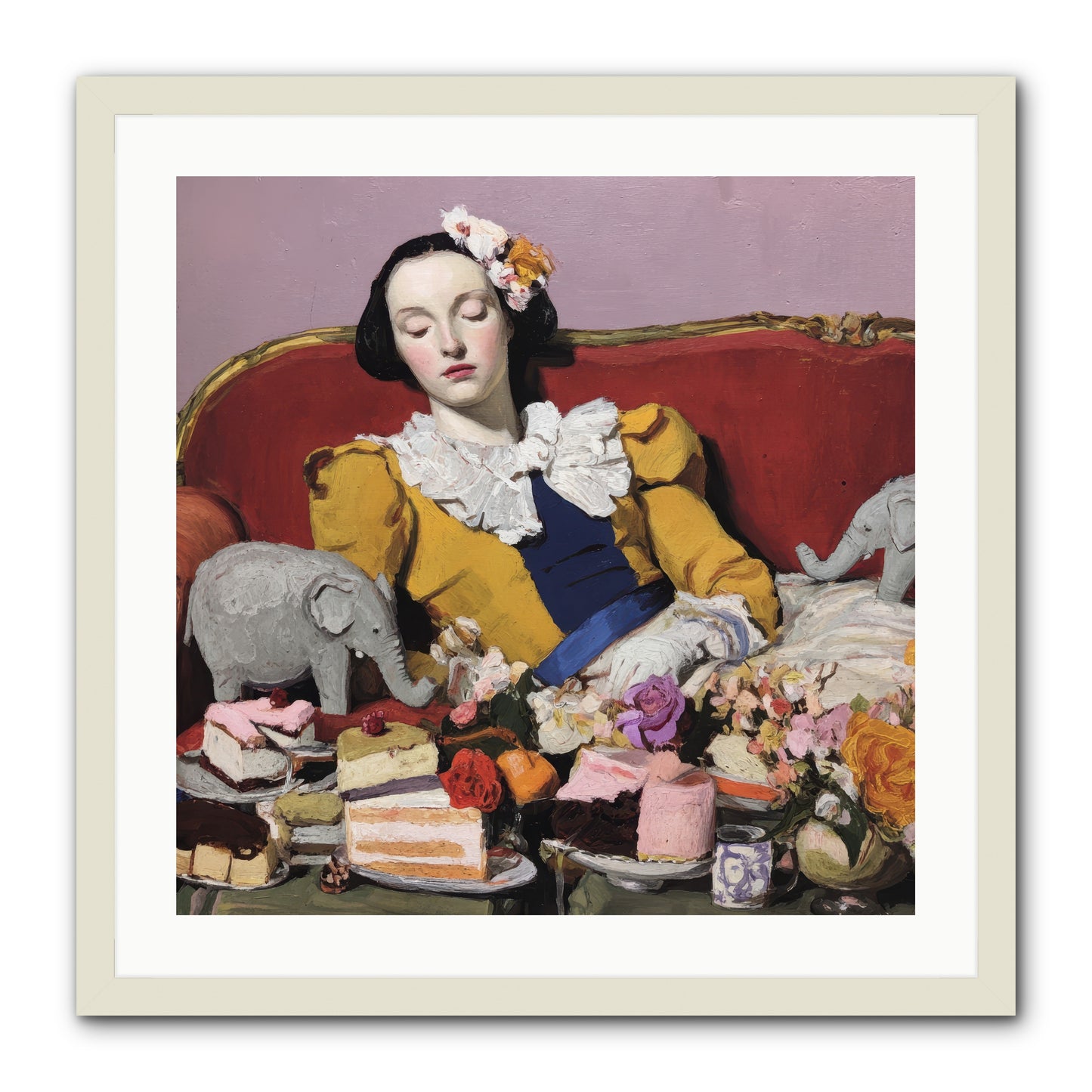 In Corners of Remembering -- Framed Print - White 24x24