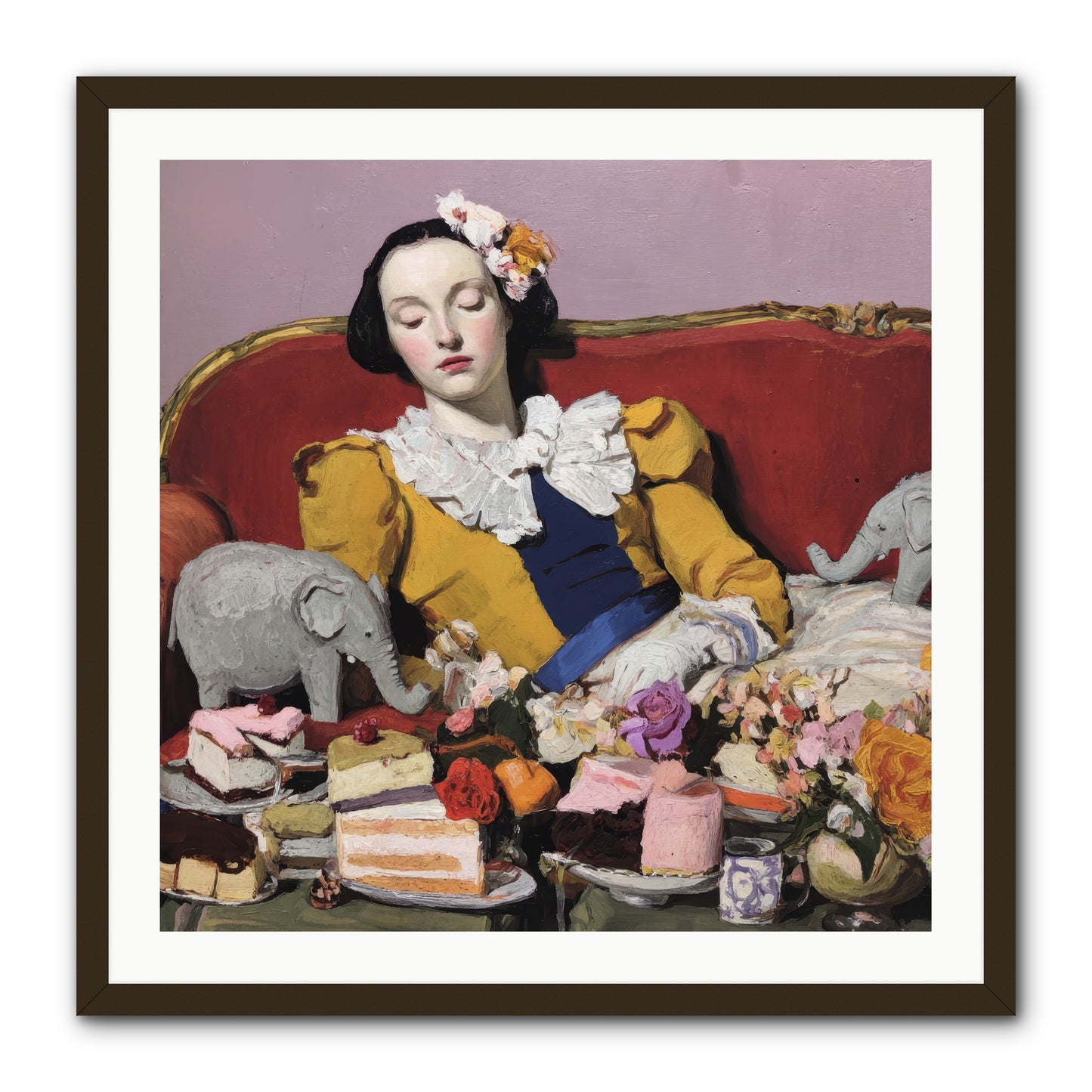 In Corners of Remembering -- Framed Print - Black 30x30