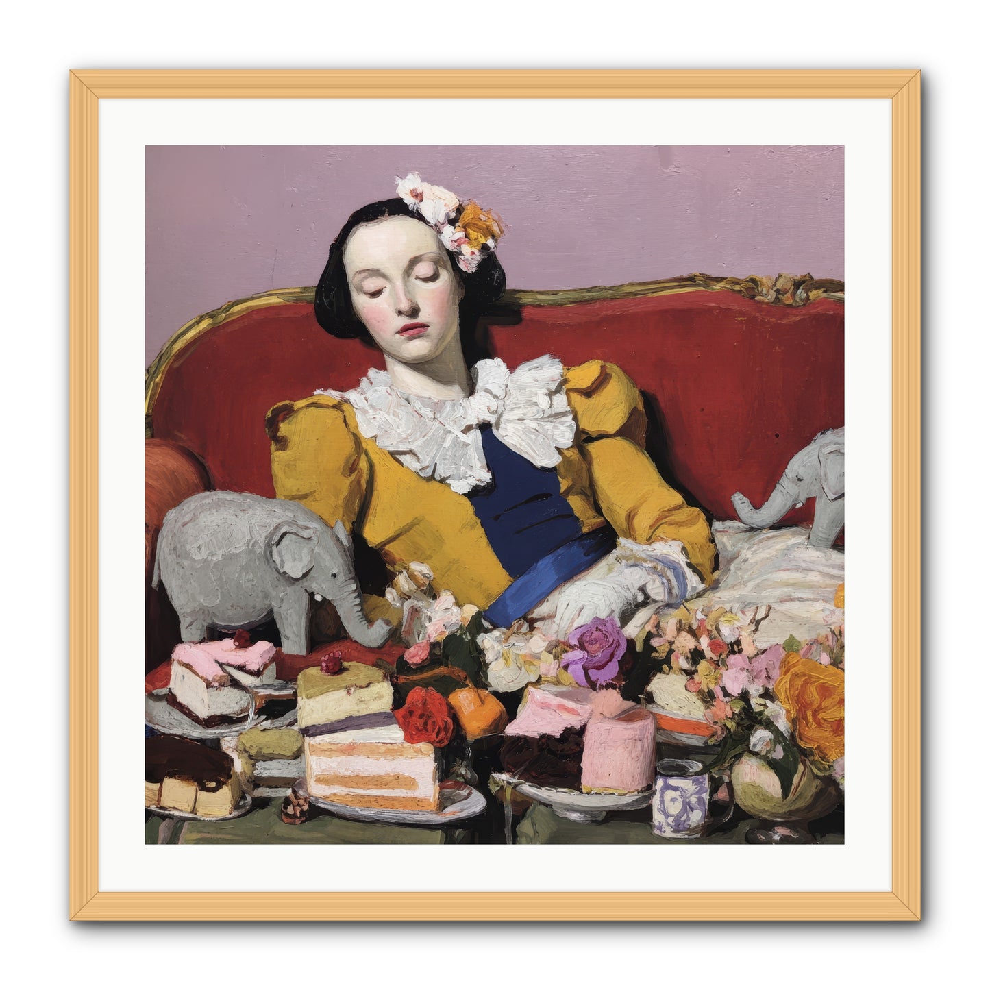 In Corners of Remembering -- Framed Print - Natural 30x30