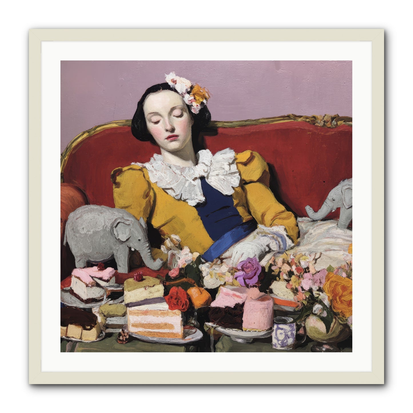 In Corners of Remembering -- Framed Print - White 30x30