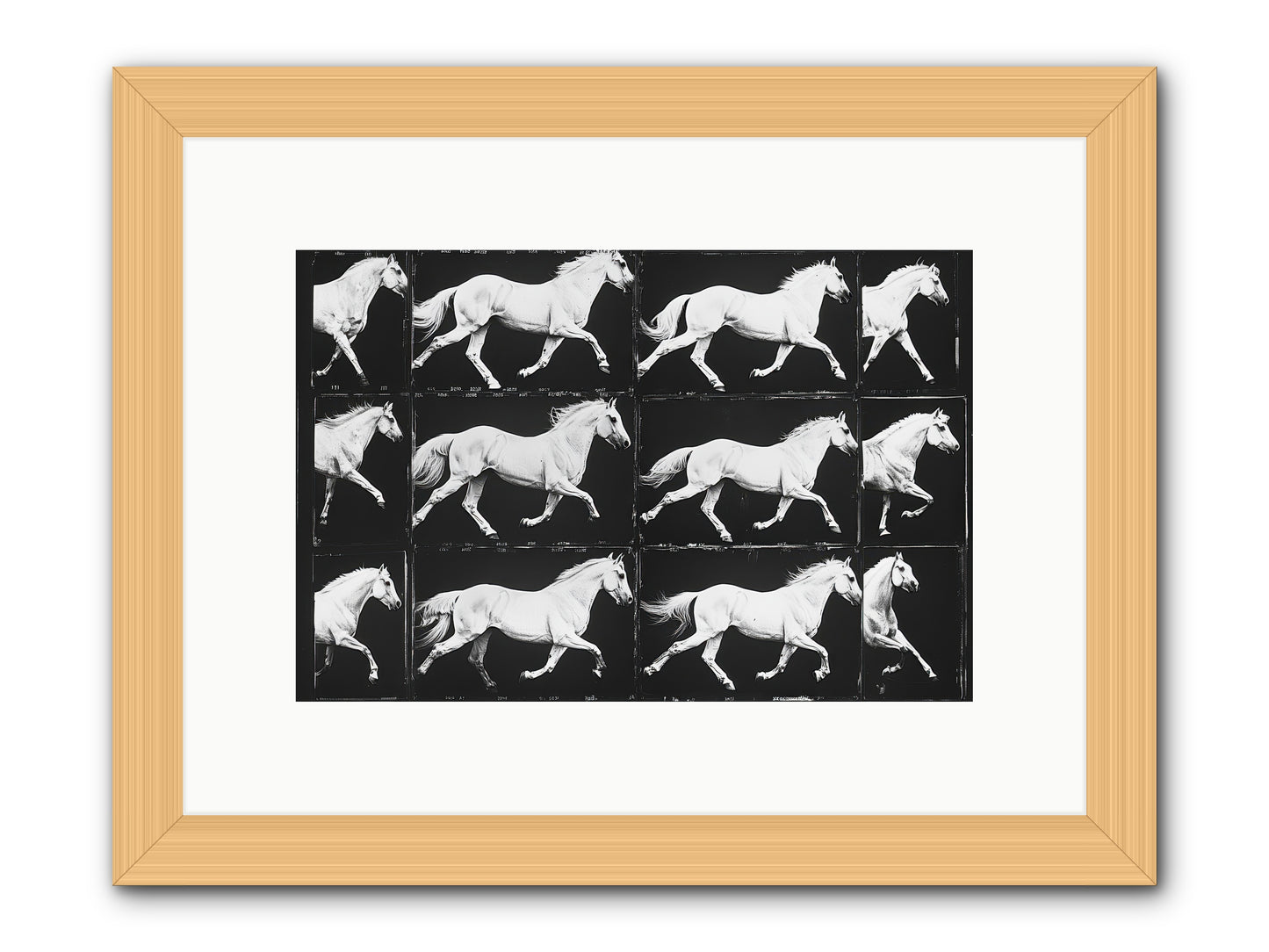In Motion -- Framed Print - Natural 12x8