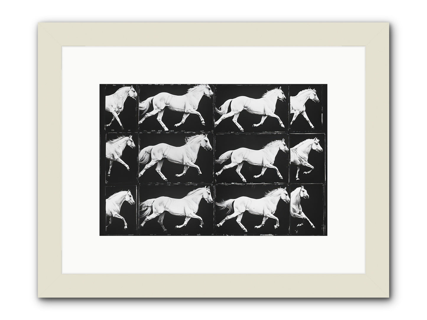 In Motion -- Framed Print - White 12x8