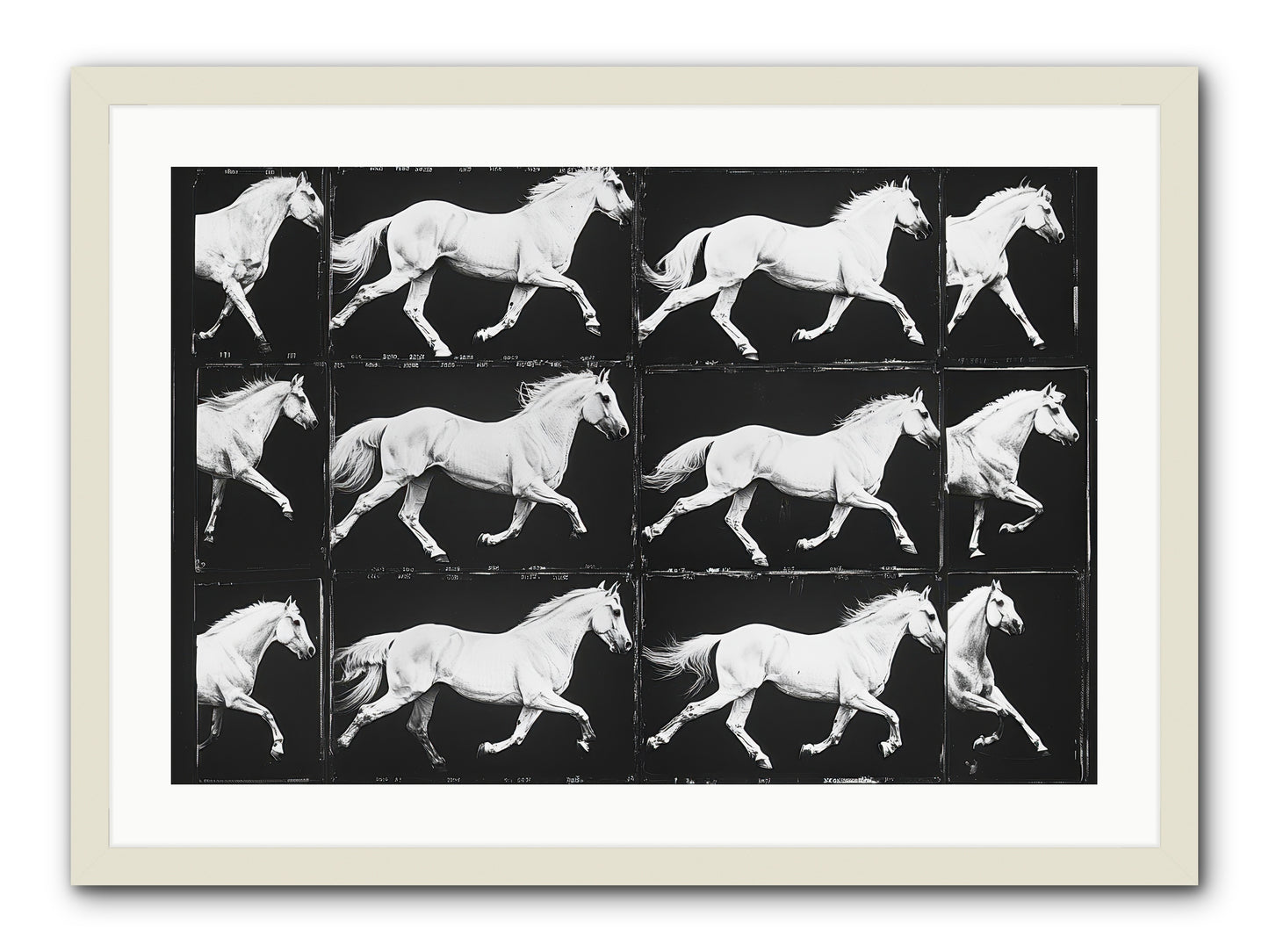 In Motion -- Framed Print - White 30x20