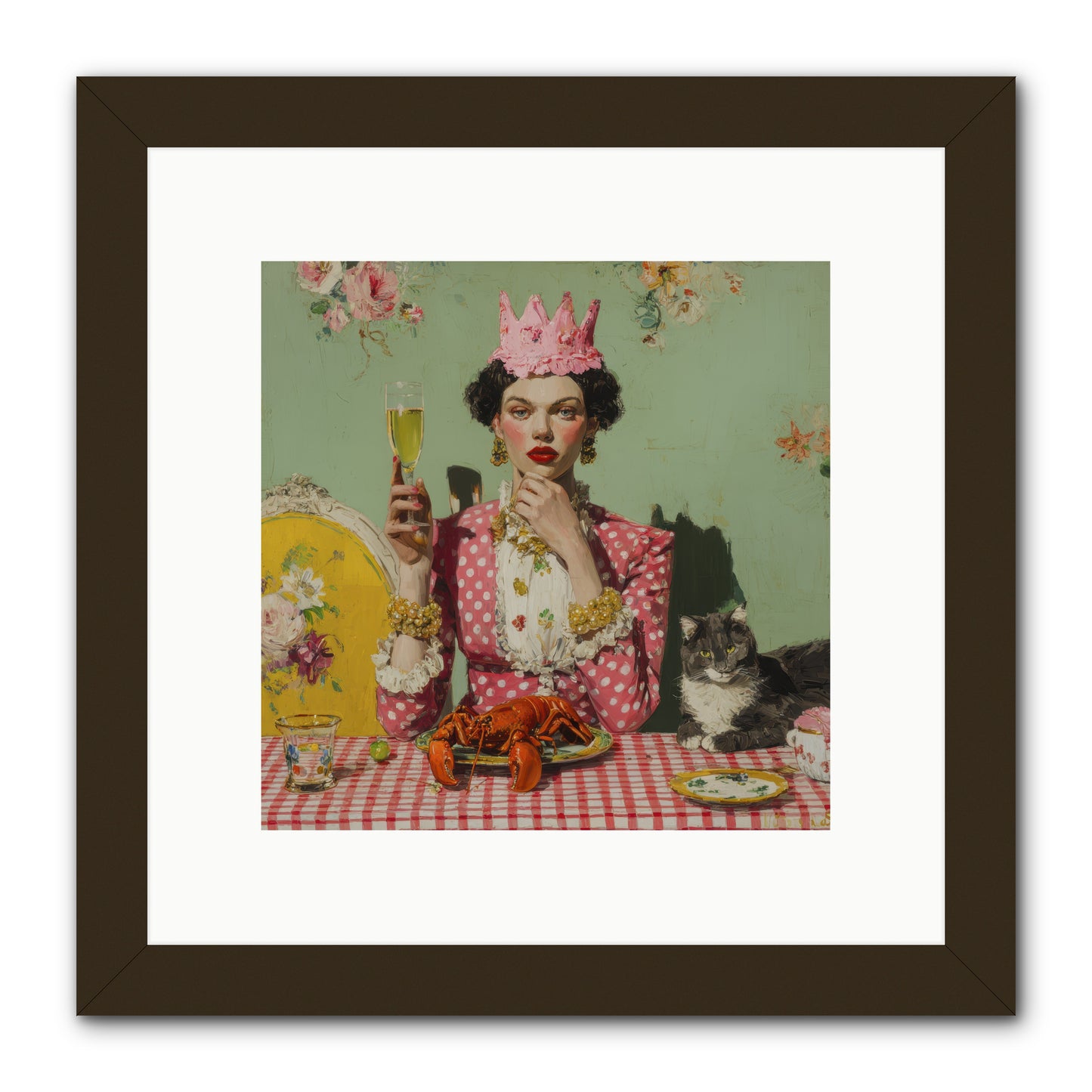 In Rooms of Gentle Rebellion -- Framed Print - Black 10x10