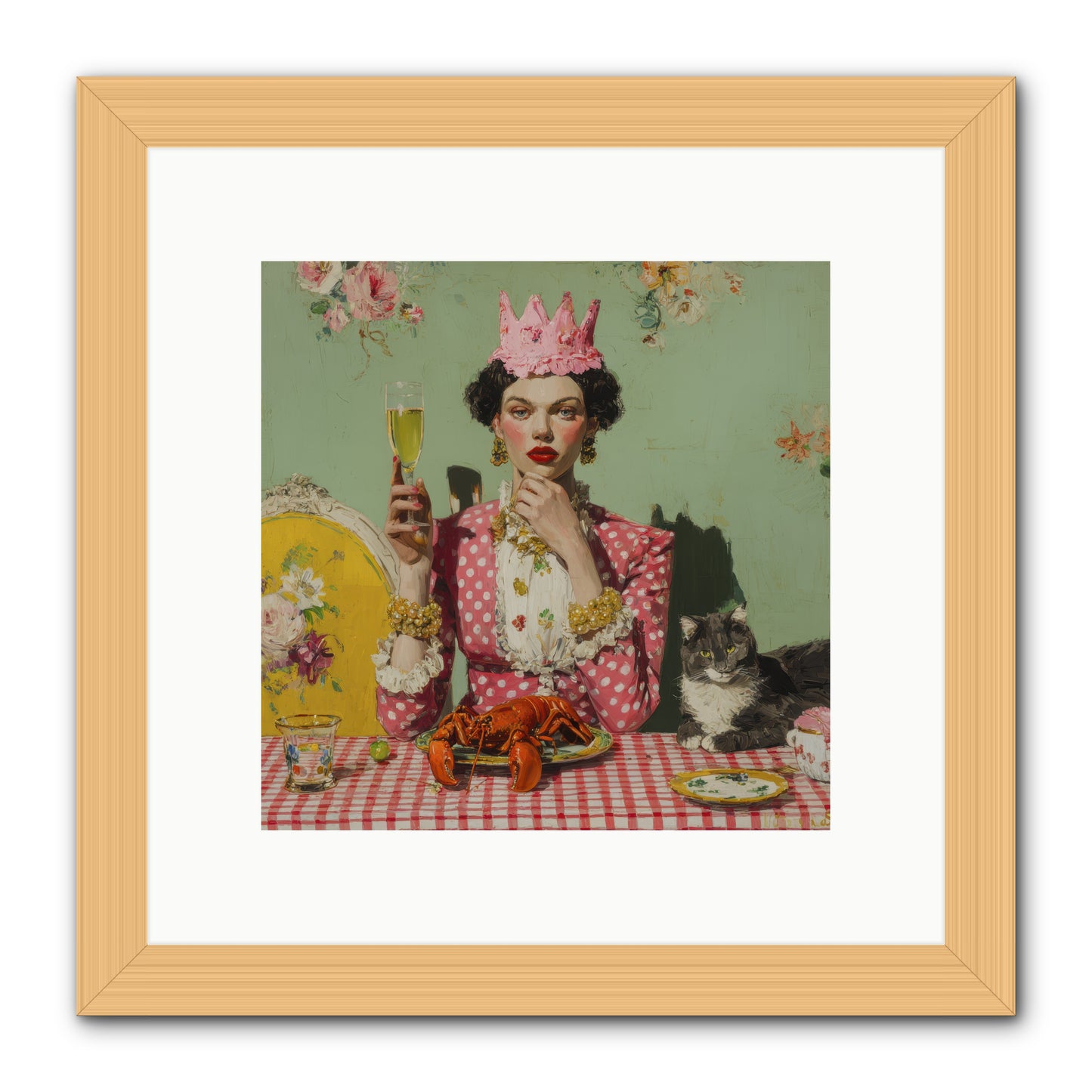 In Rooms of Gentle Rebellion -- Framed Print - Natural 10x10