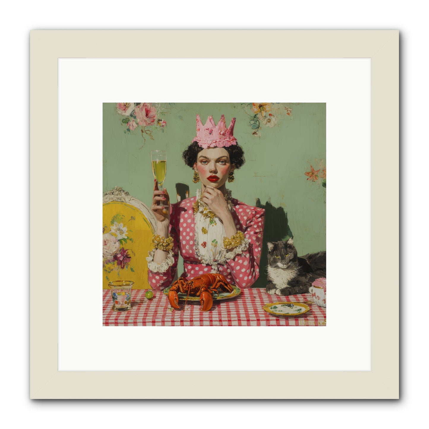 In Rooms of Gentle Rebellion -- Framed Print - White 10x10