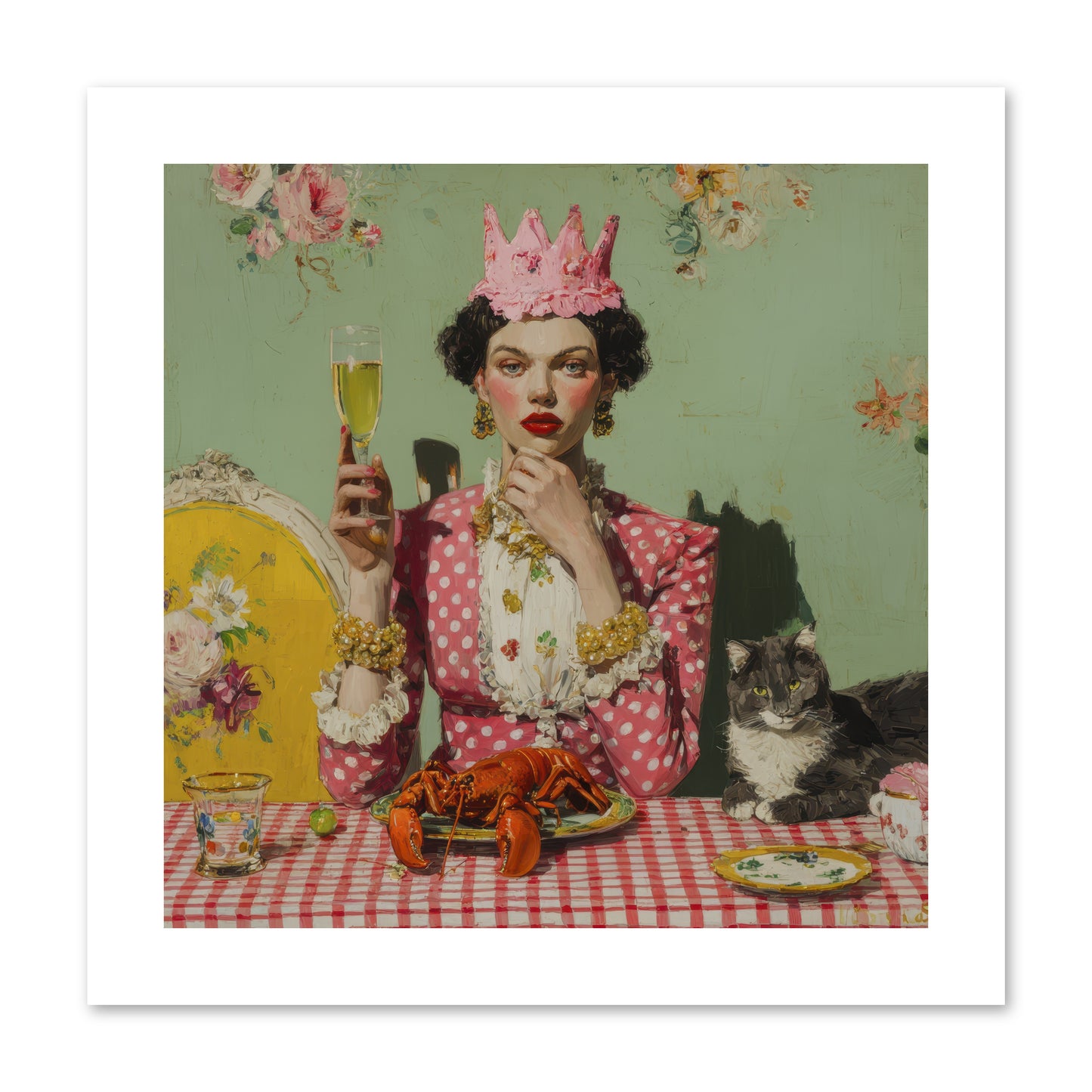 In Rooms of Gentle Rebellion -- Loose Canvas Print 10x10