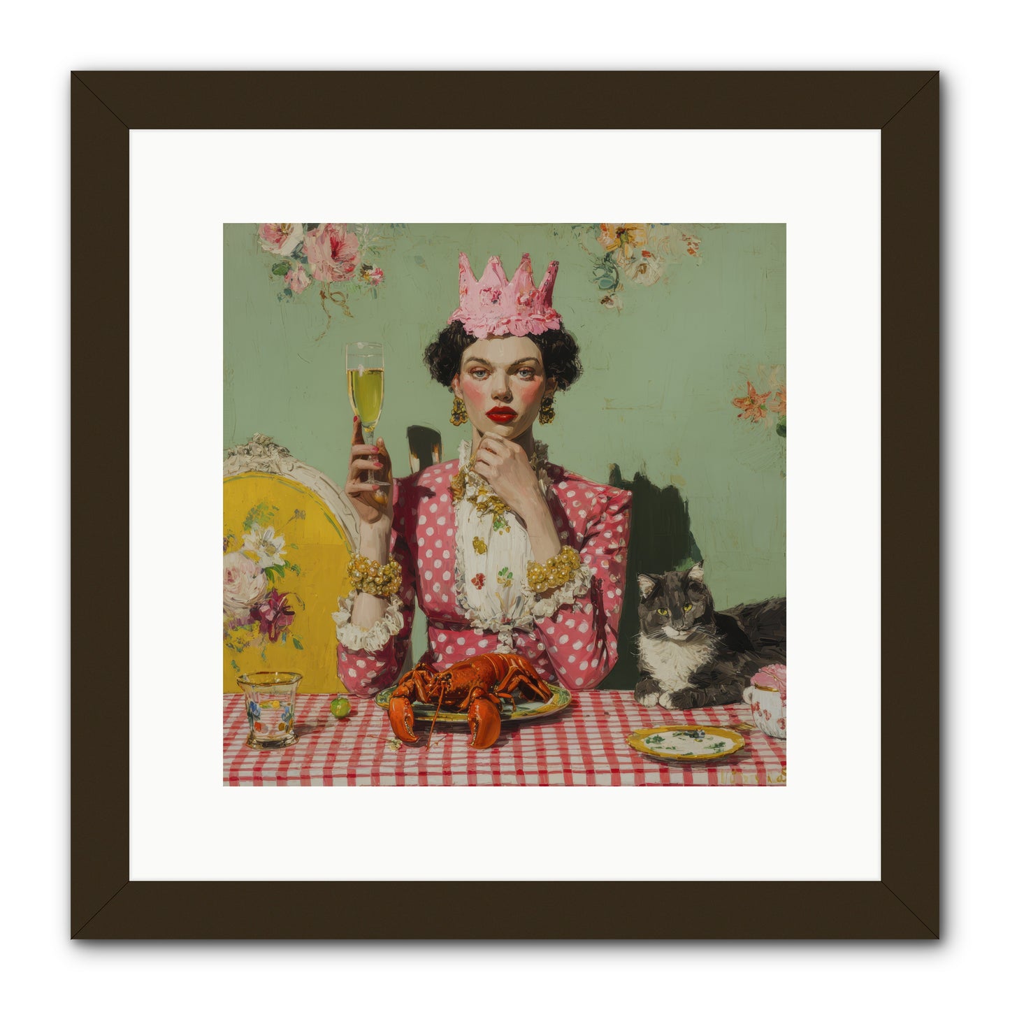In Rooms of Gentle Rebellion -- Framed Print - Black 12x12
