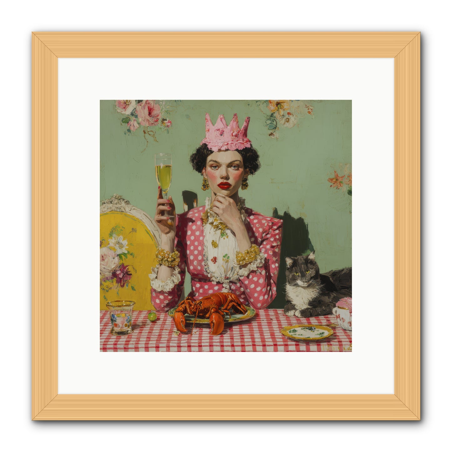 In Rooms of Gentle Rebellion -- Framed Print - Natural 12x12