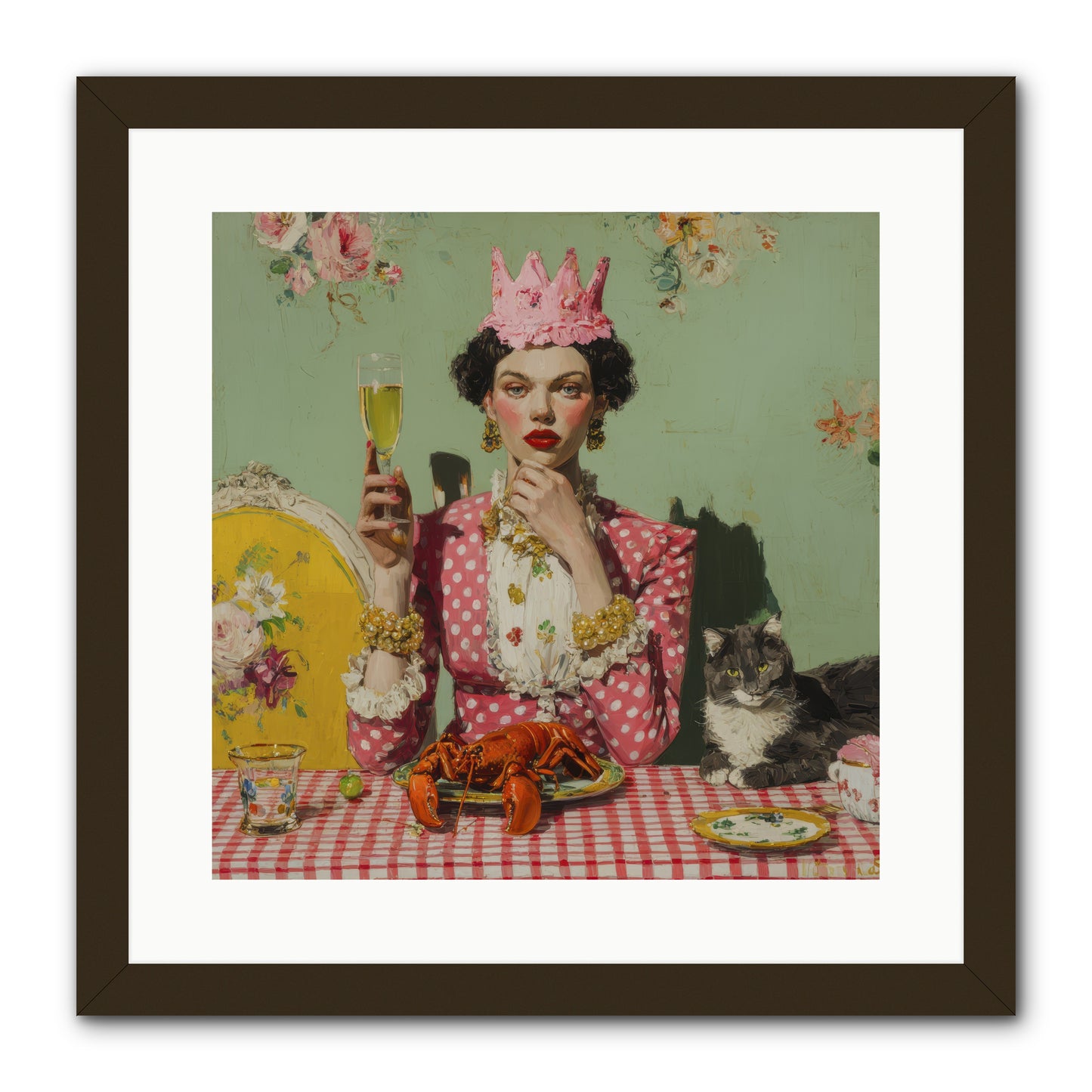 In Rooms of Gentle Rebellion -- Framed Print - Black 16x16