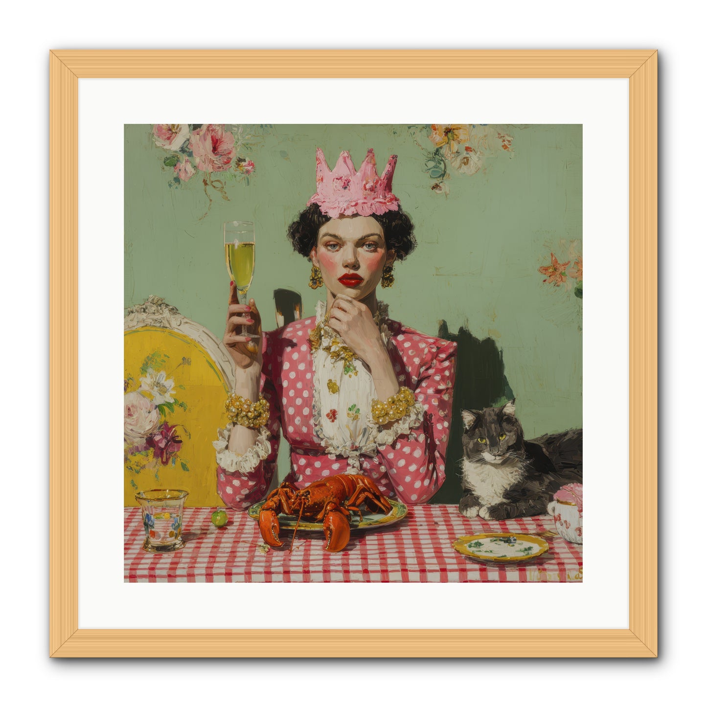 In Rooms of Gentle Rebellion -- Framed Print - Natural 20x20