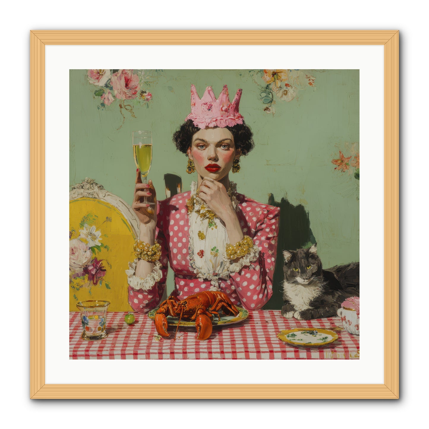 In Rooms of Gentle Rebellion -- Framed Print - Natural 24x24