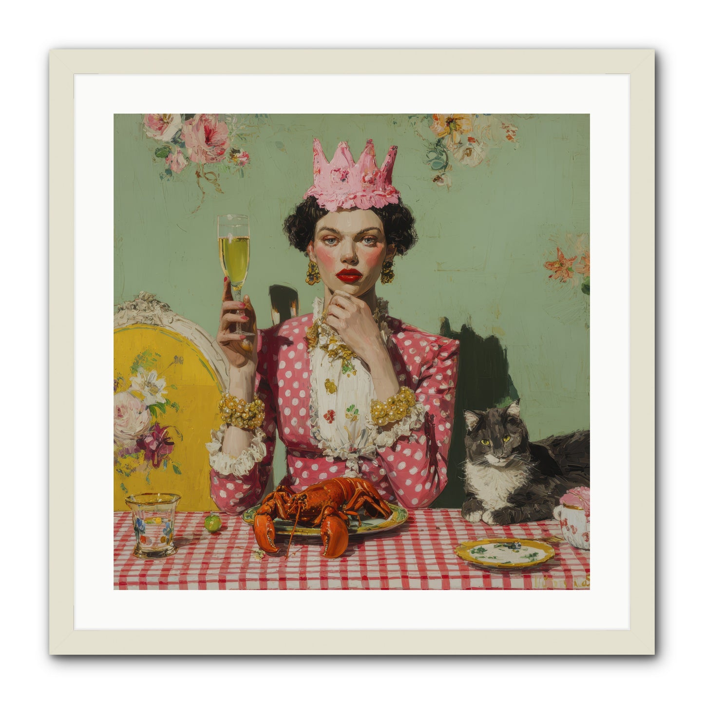 In Rooms of Gentle Rebellion -- Framed Print - White 24x24