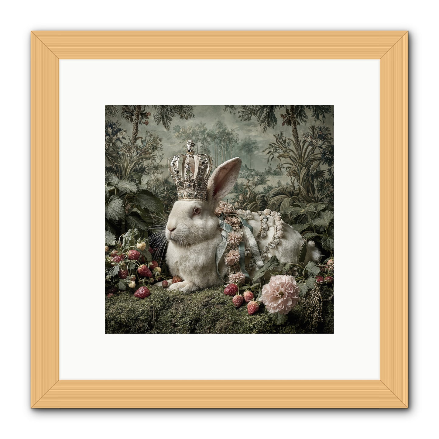 In Rooms of Golden Joy -- Framed Print - Natural 10x10