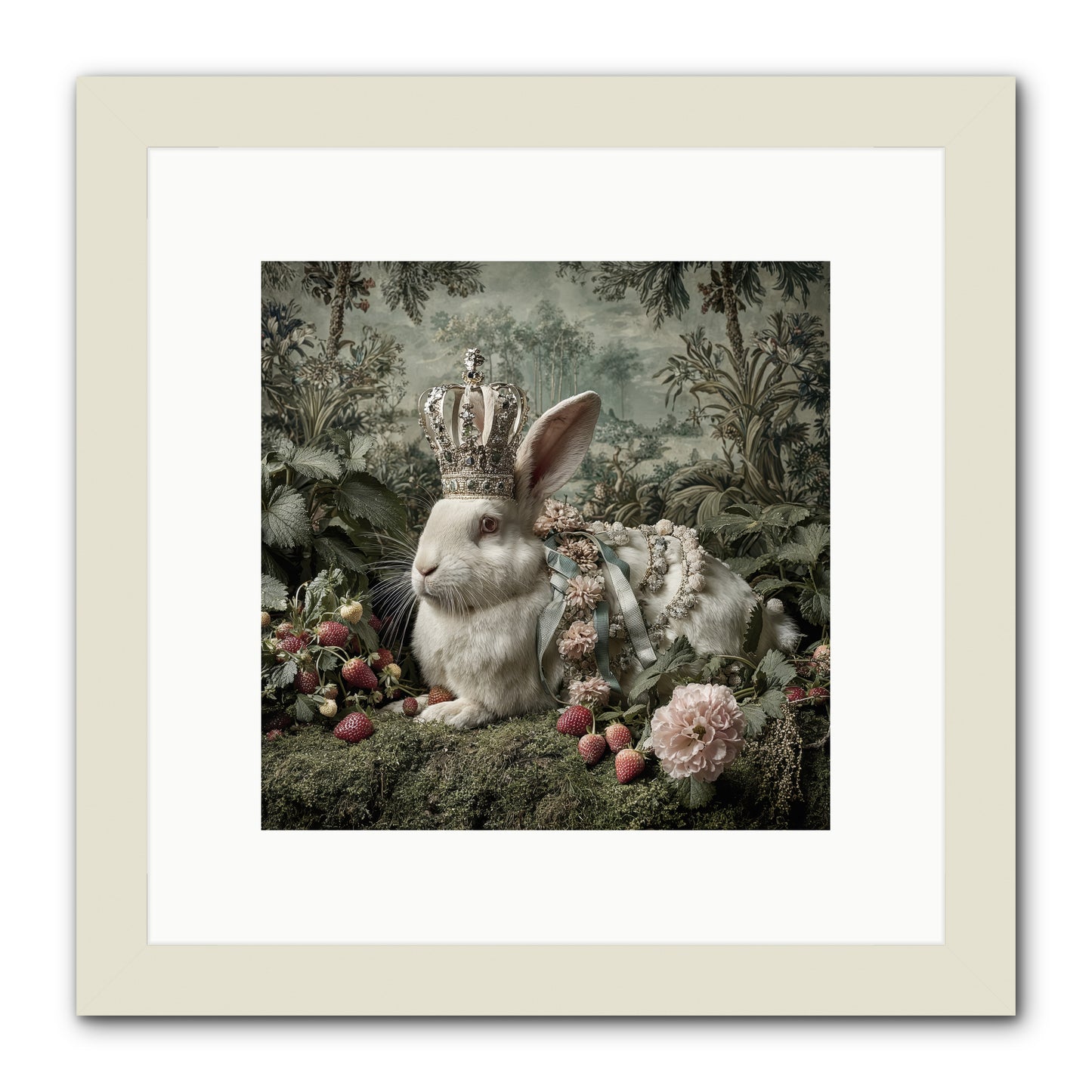 In Rooms of Golden Joy -- Framed Print - White 10x10