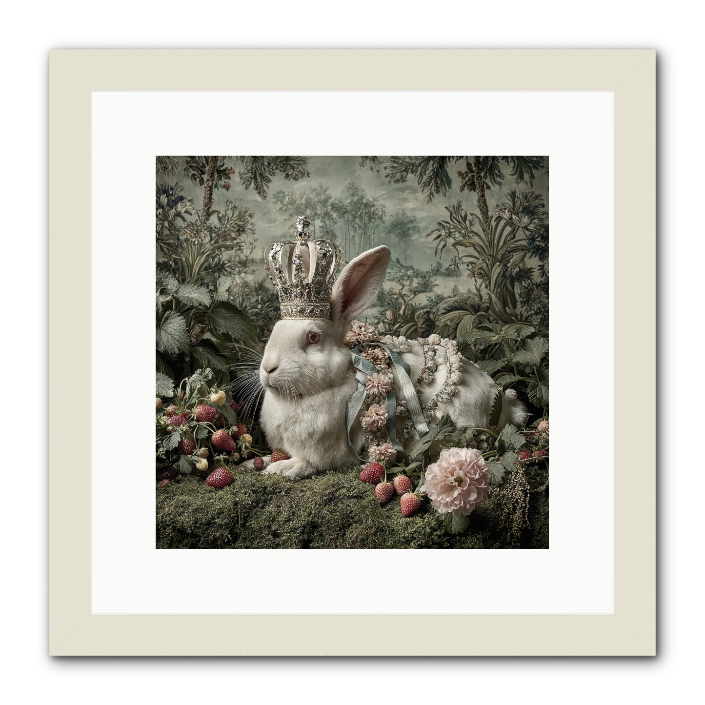 In Rooms of Golden Joy -- Framed Print - White 12x12
