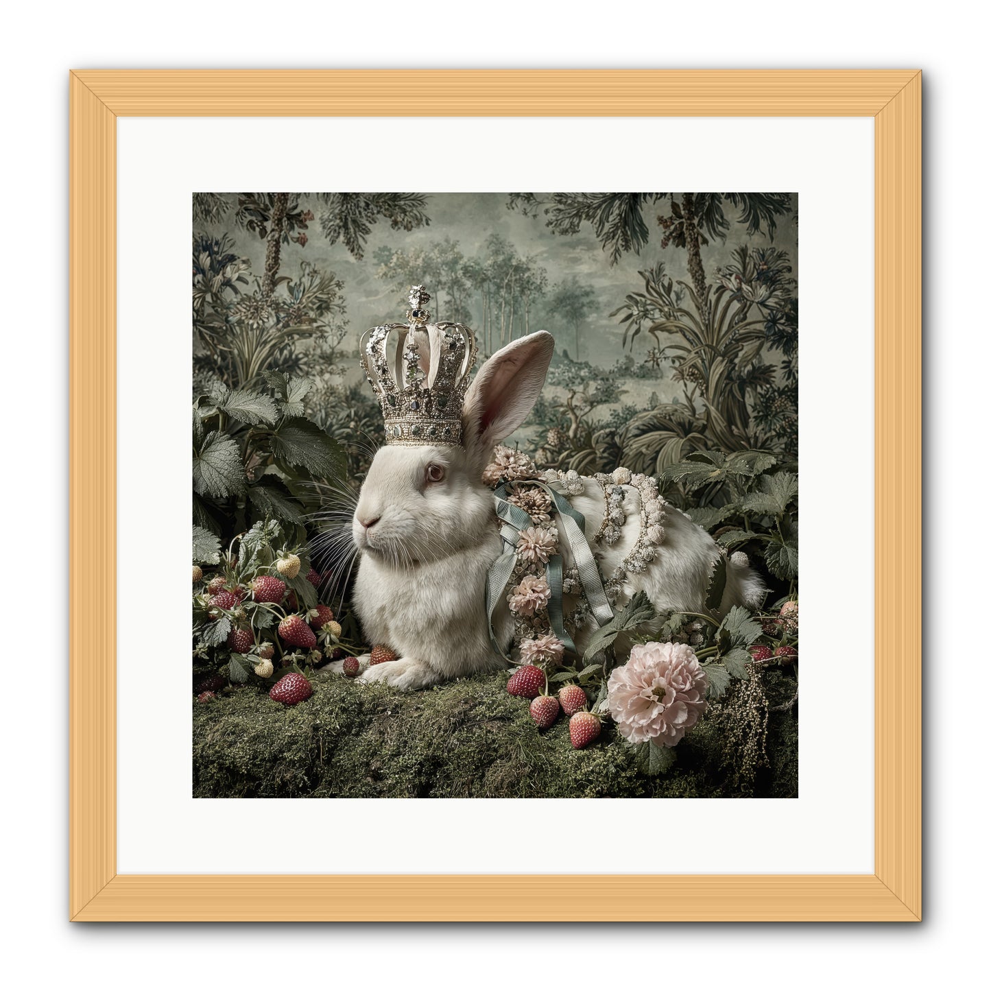 In Rooms of Golden Joy -- Framed Print - Natural 16x16