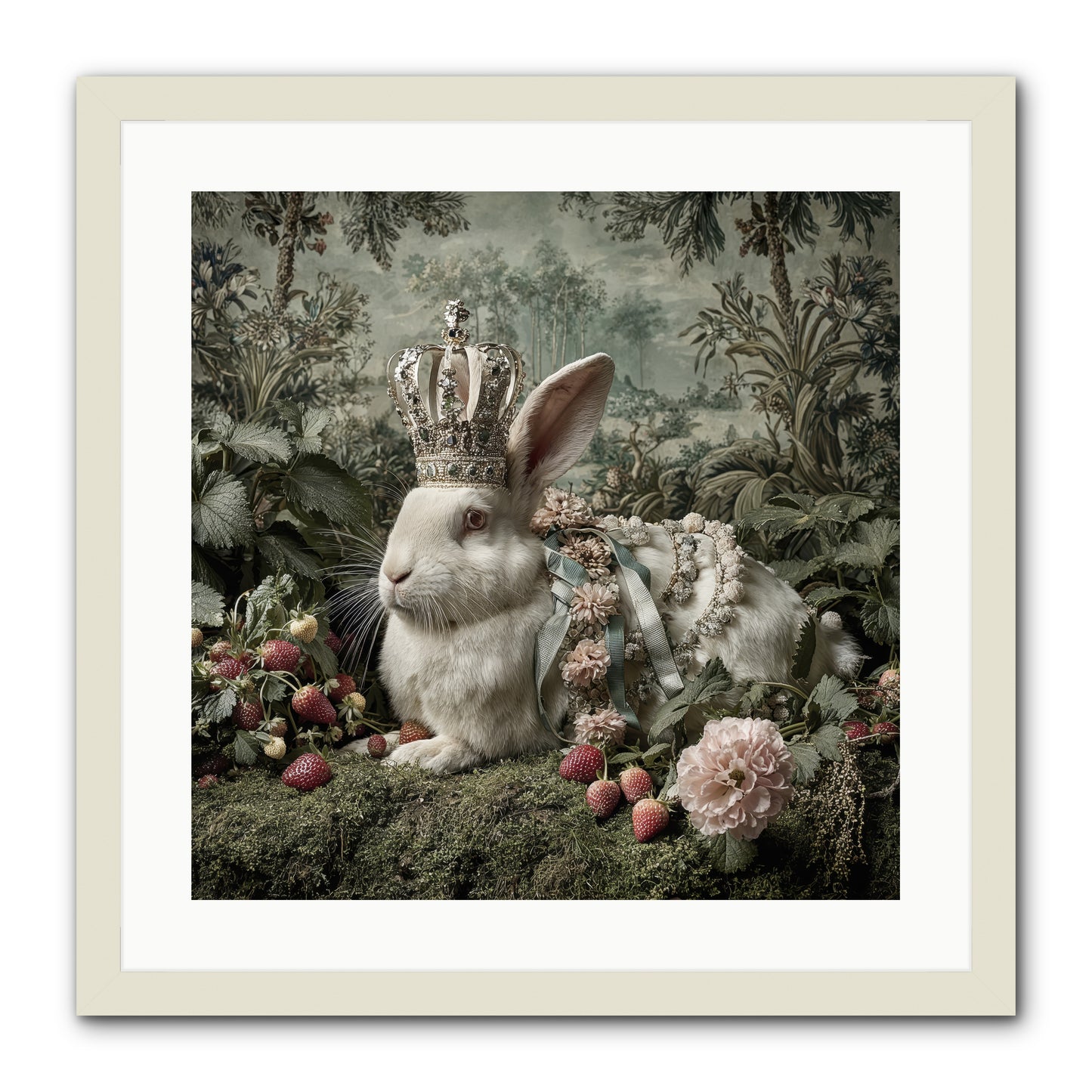 In Rooms of Golden Joy -- Framed Print - White 20x20