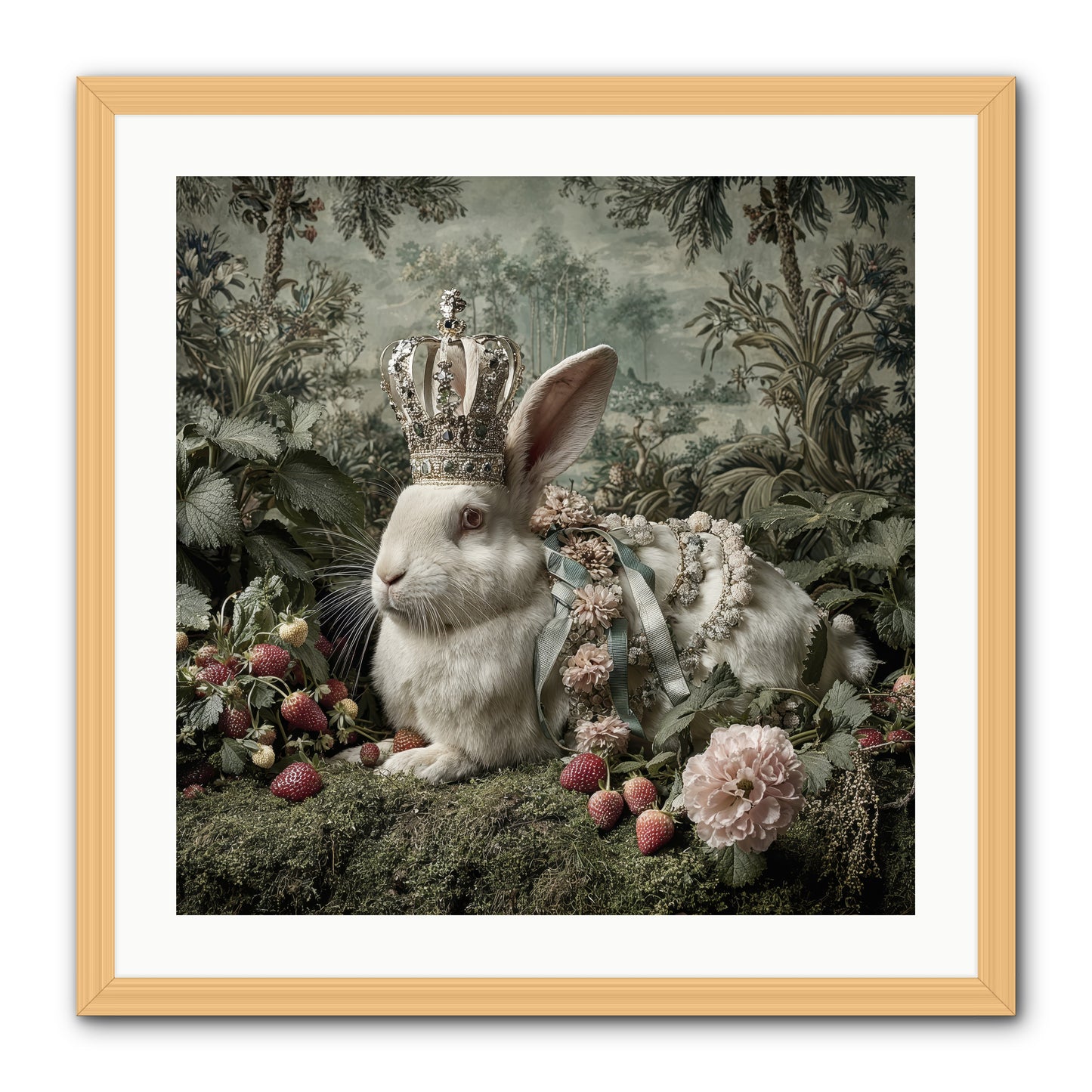 In Rooms of Golden Joy -- Framed Print - Natural 24x24