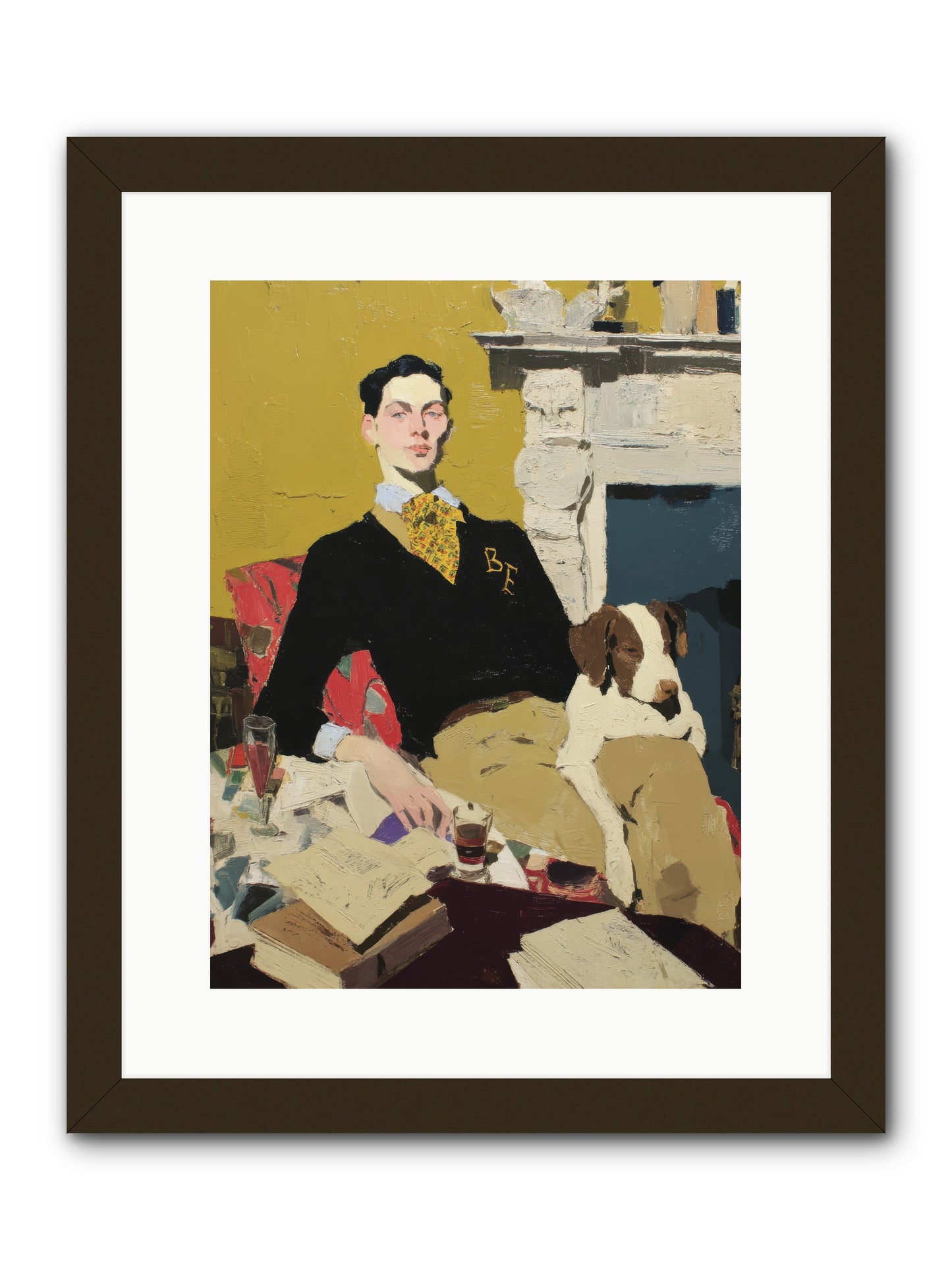 In Rooms of Quiet Waiting -- Framed Print - Black 12x16