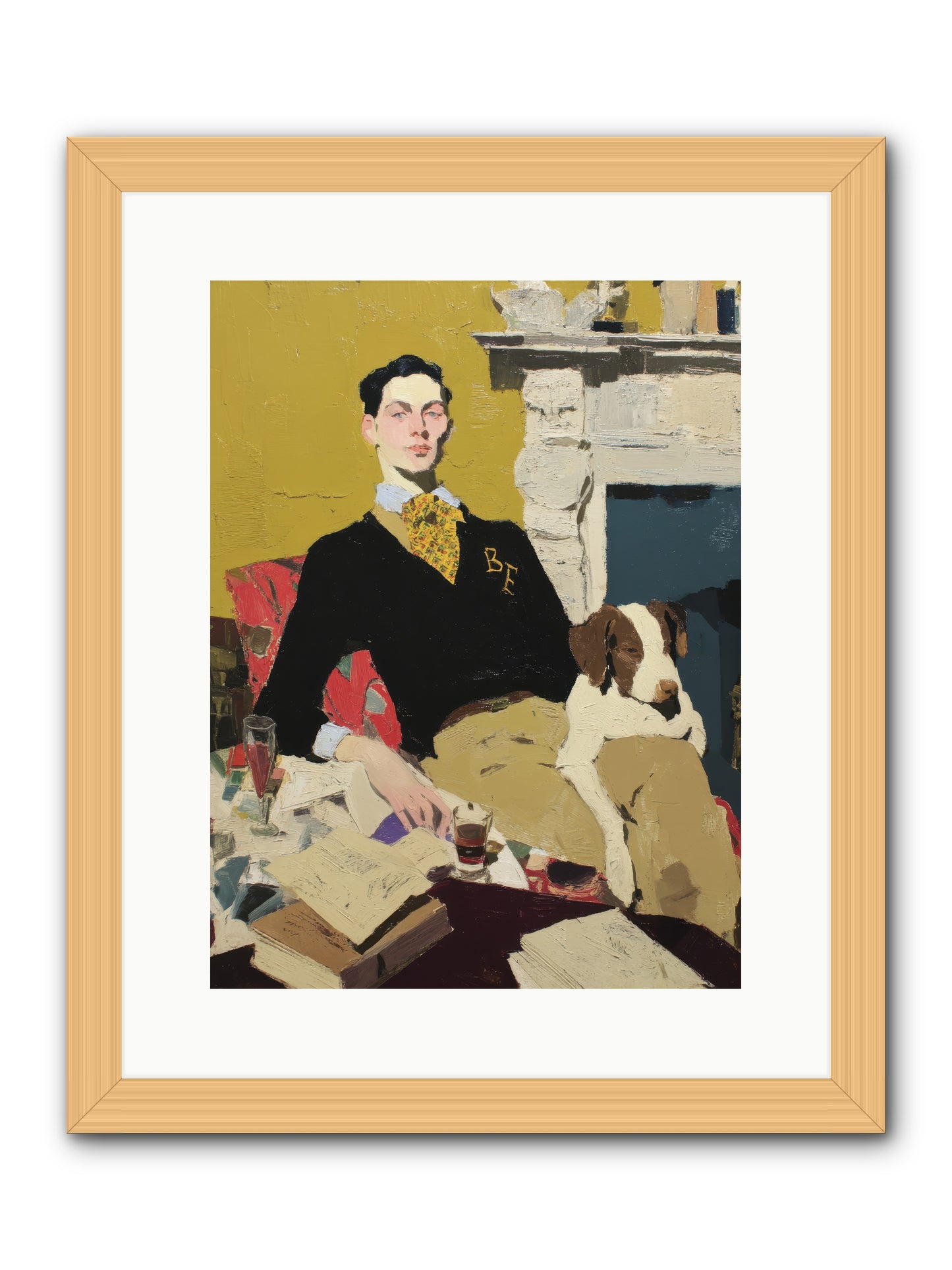 In Rooms of Quiet Waiting -- Framed Print - Natural 12x16