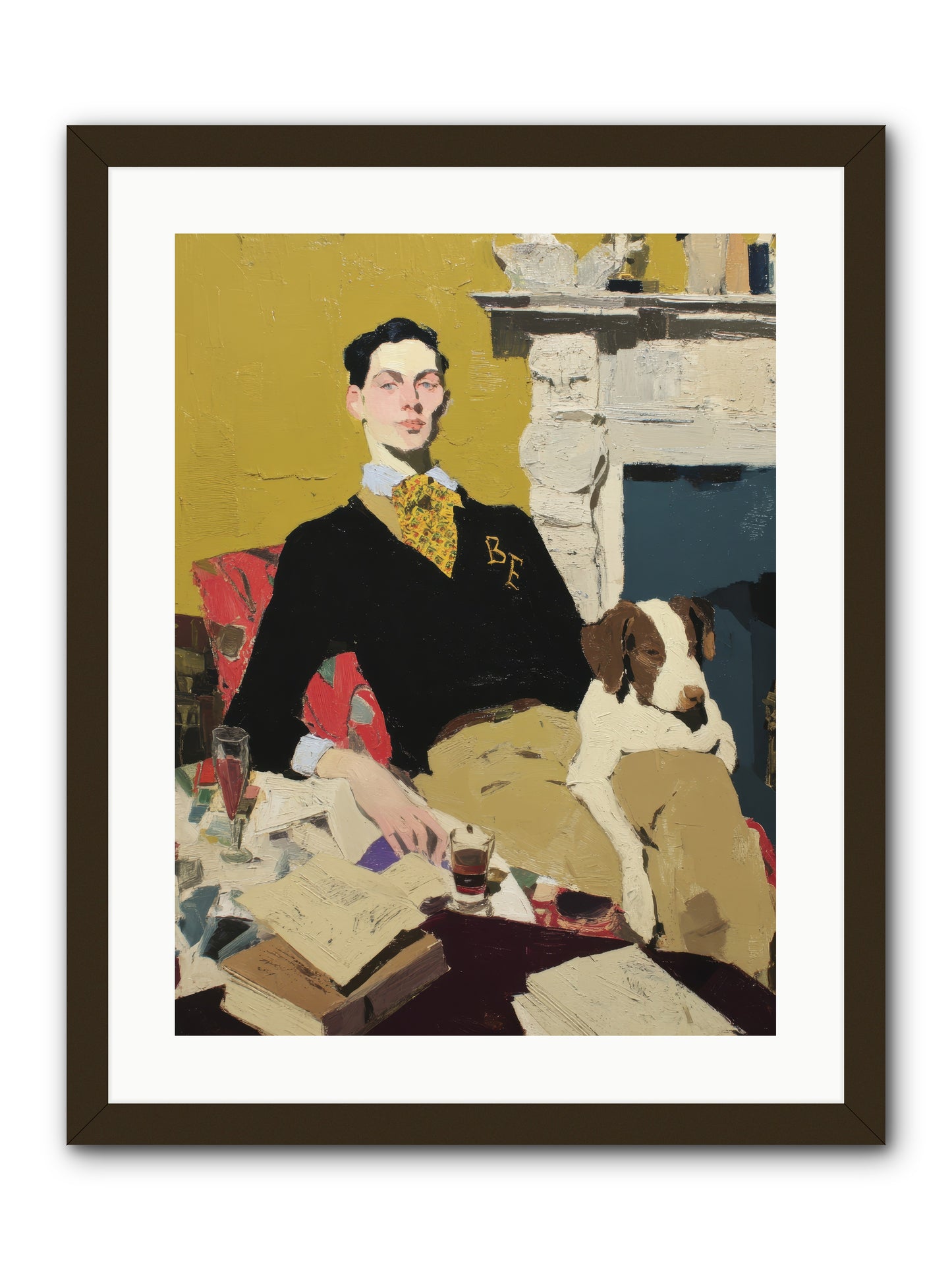 In Rooms of Quiet Waiting -- Framed Print - Black 18x24