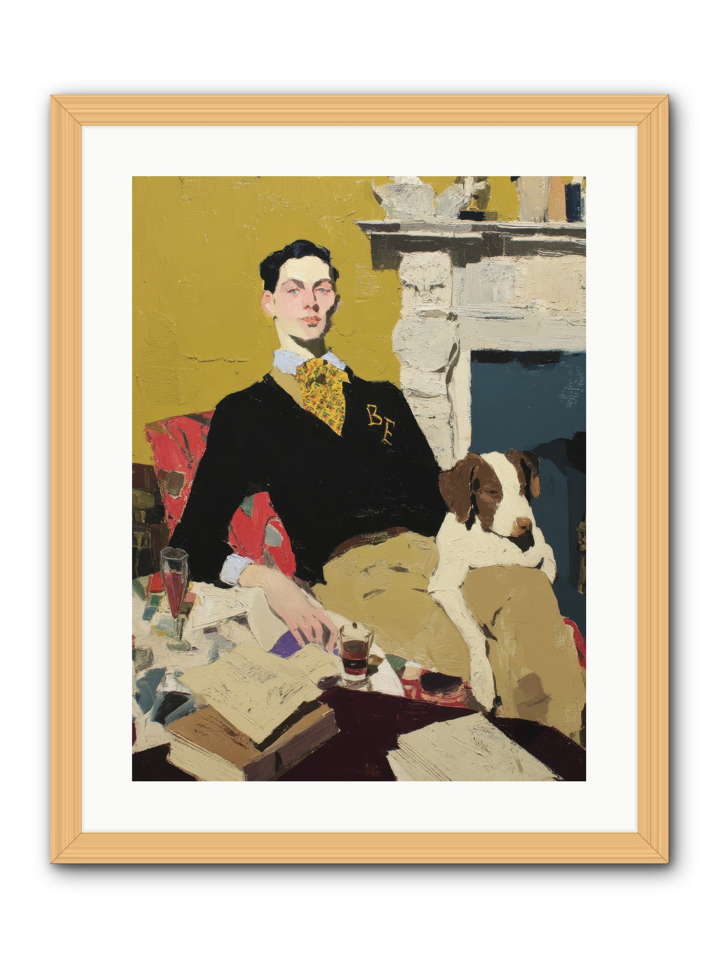 In Rooms of Quiet Waiting -- Framed Print - Natural 18x24
