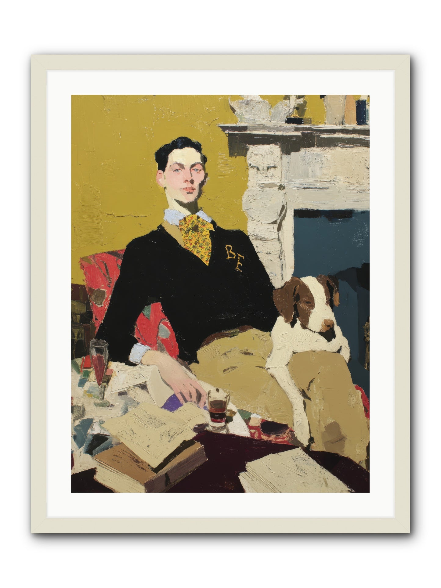 In Rooms of Quiet Waiting -- Framed Print - White 24x32