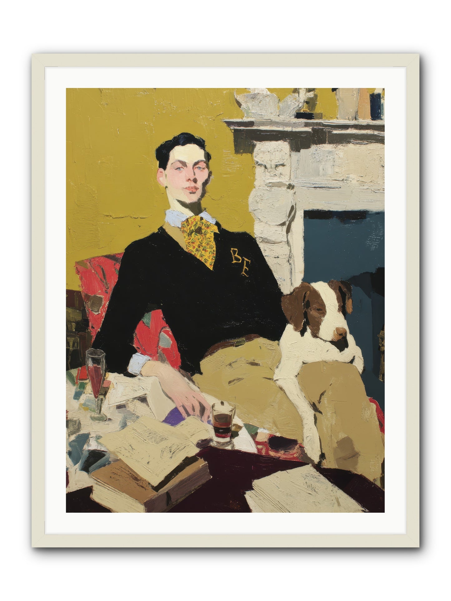 In Rooms of Quiet Waiting -- Framed Print - White 30x40