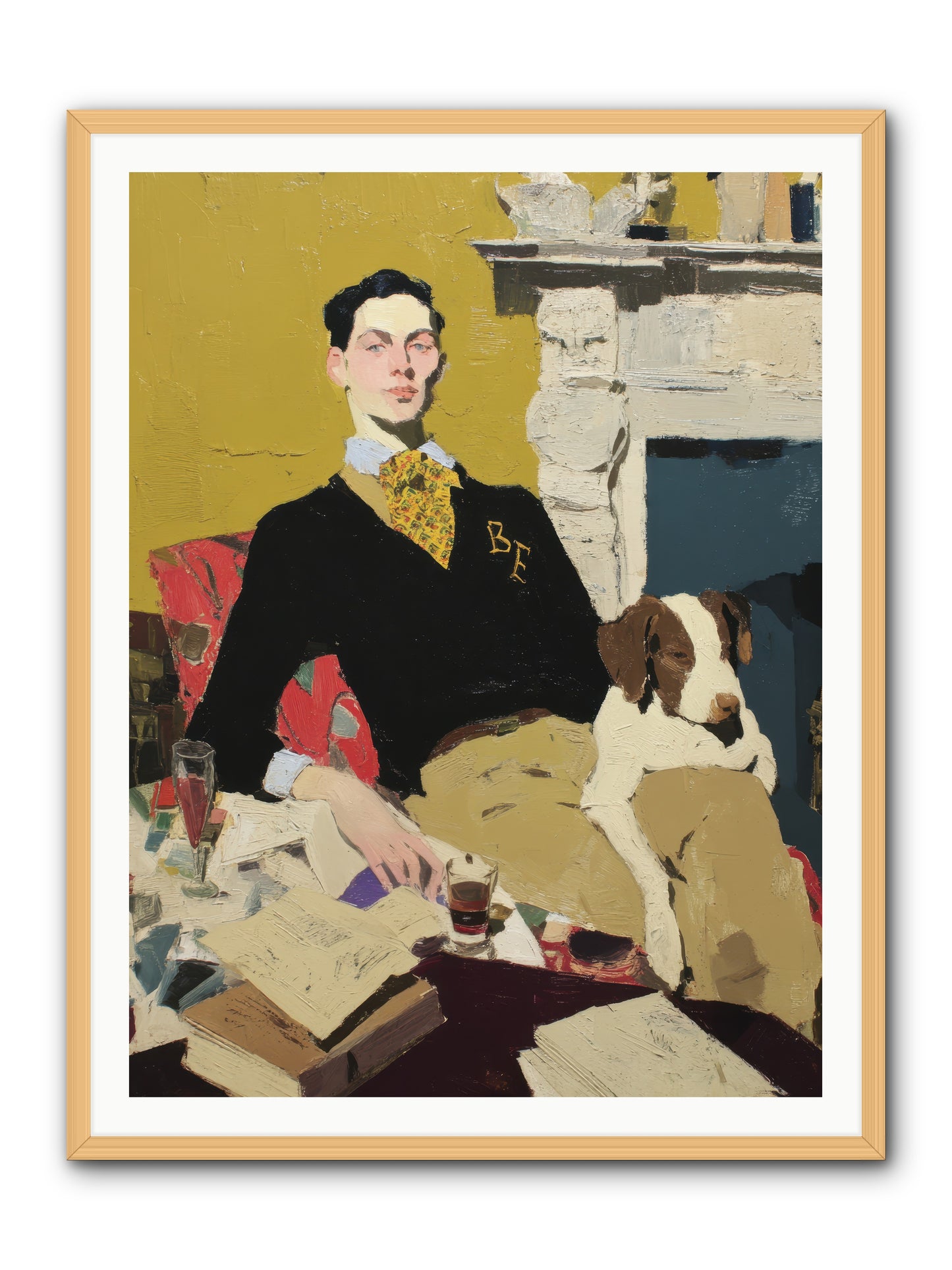 In Rooms of Quiet Waiting -- Framed Print - Natural 36x48