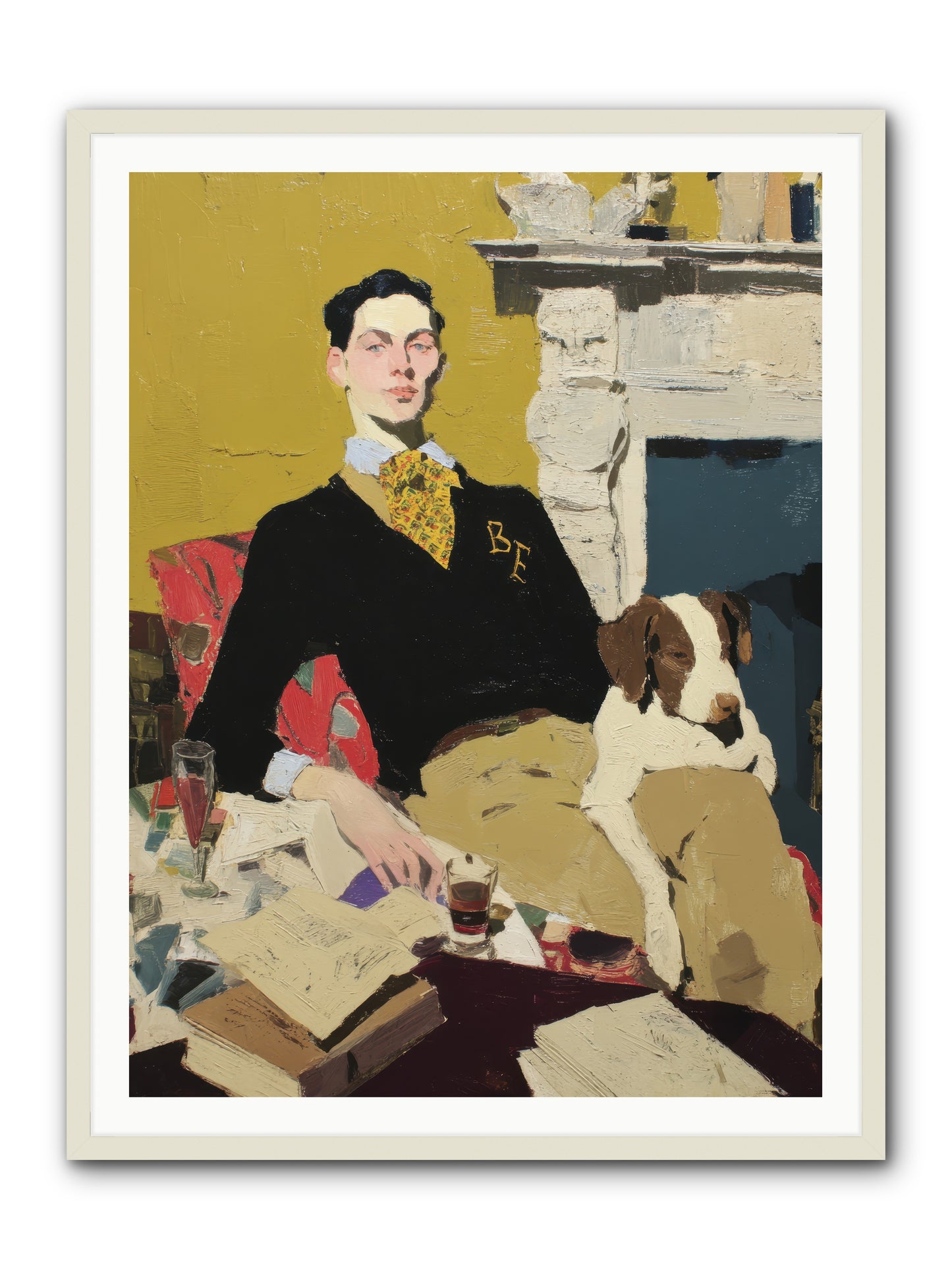 In Rooms of Quiet Waiting -- Framed Print - White 36x48