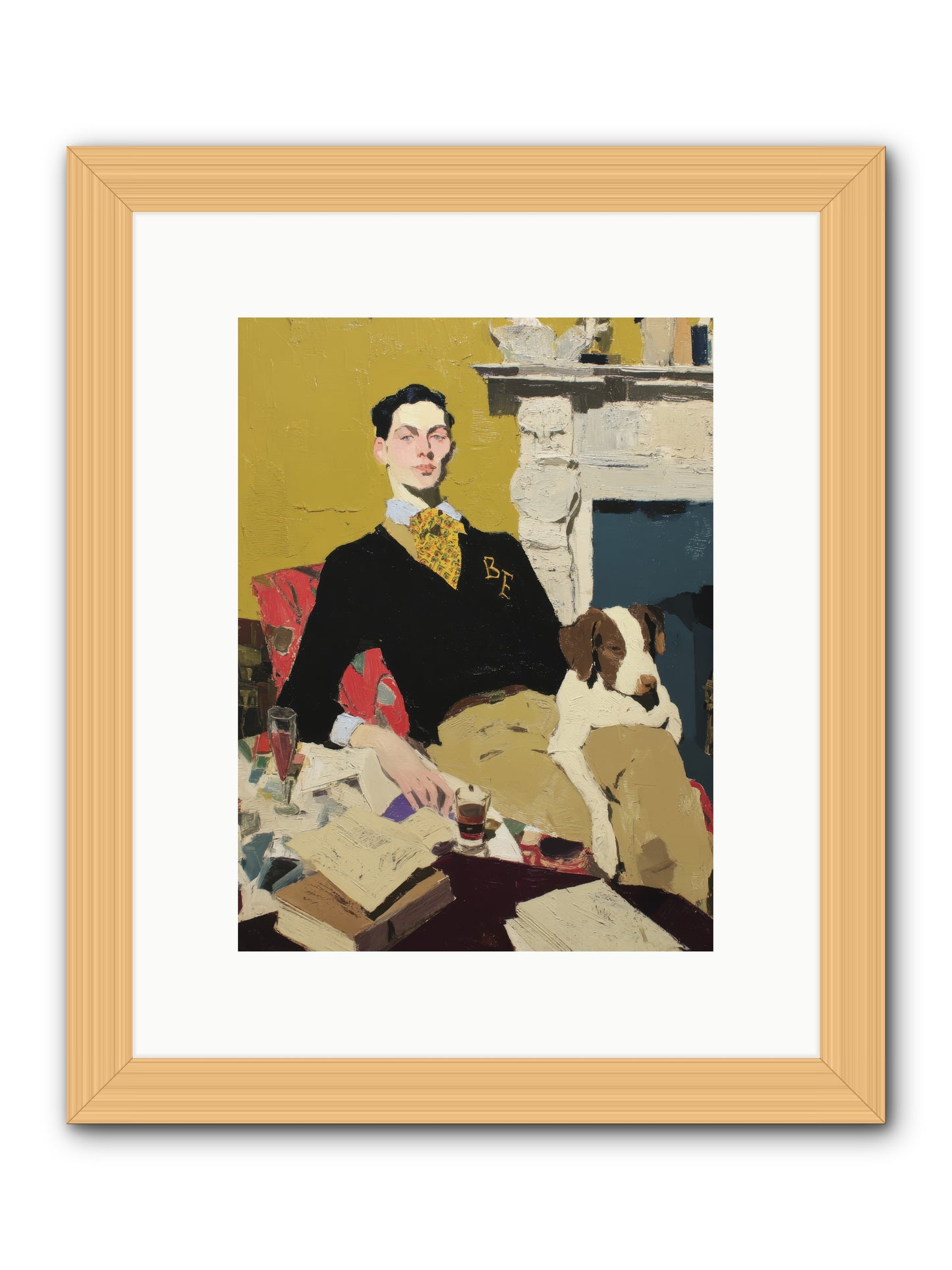 In Rooms of Quiet Waiting -- Framed Print - Natural 9x12