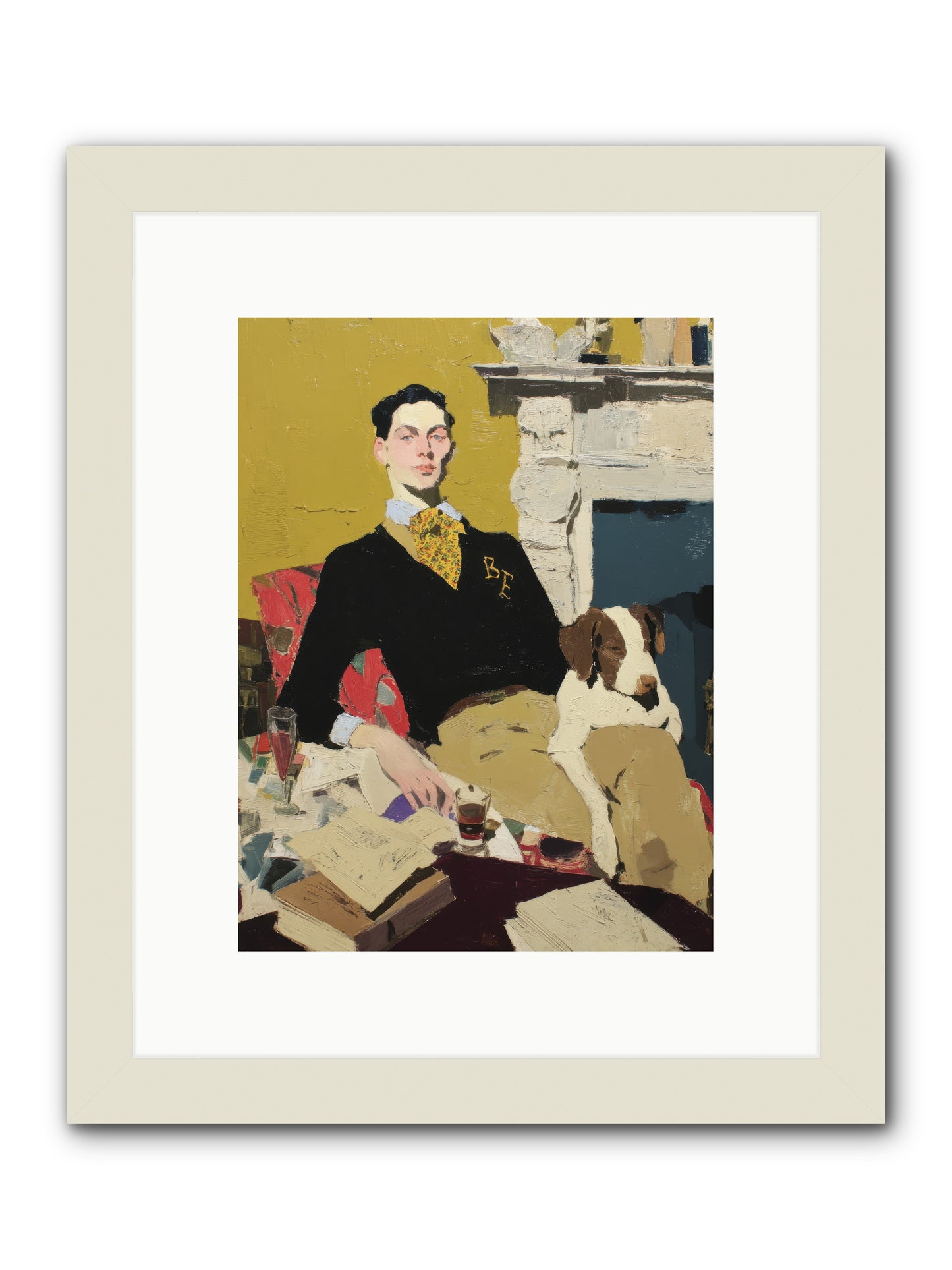 In Rooms of Quiet Waiting -- Framed Print - White 9x12