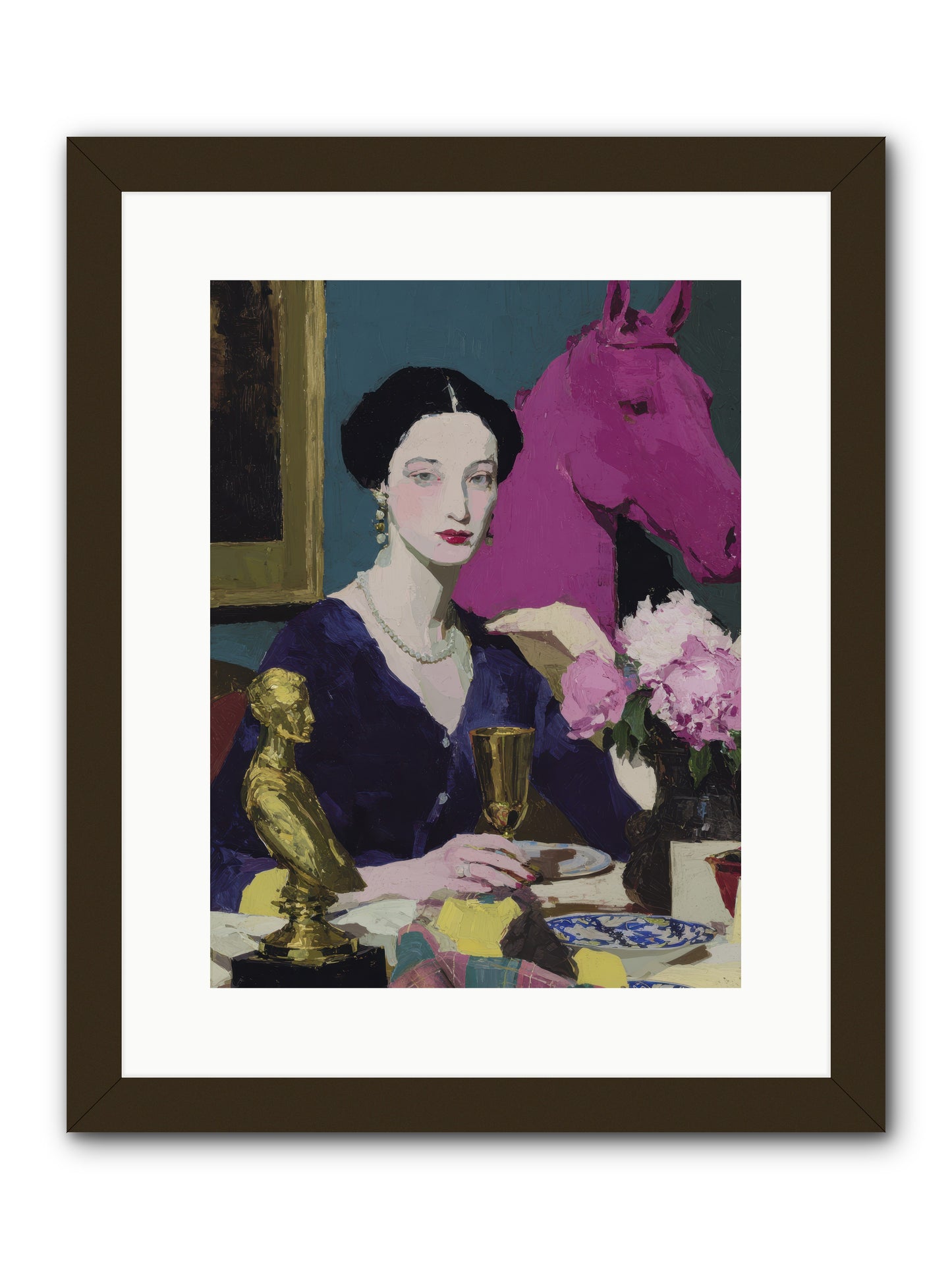 In Shadows of Silk -- Framed Print - Black 12x16