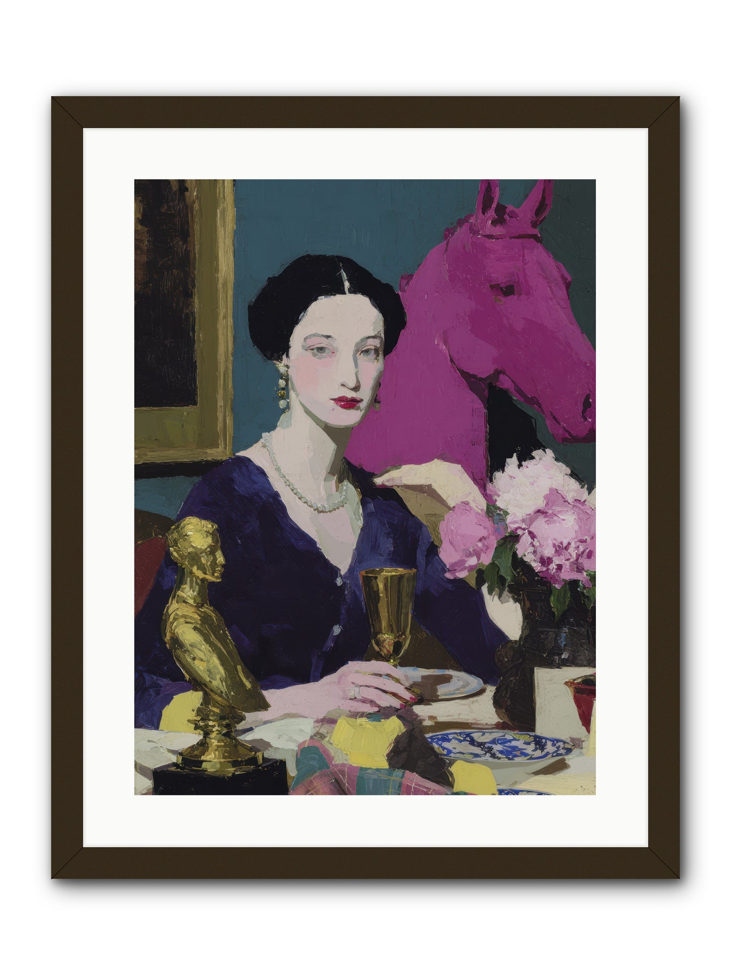 In Shadows of Silk -- Framed Print - Black 18x24