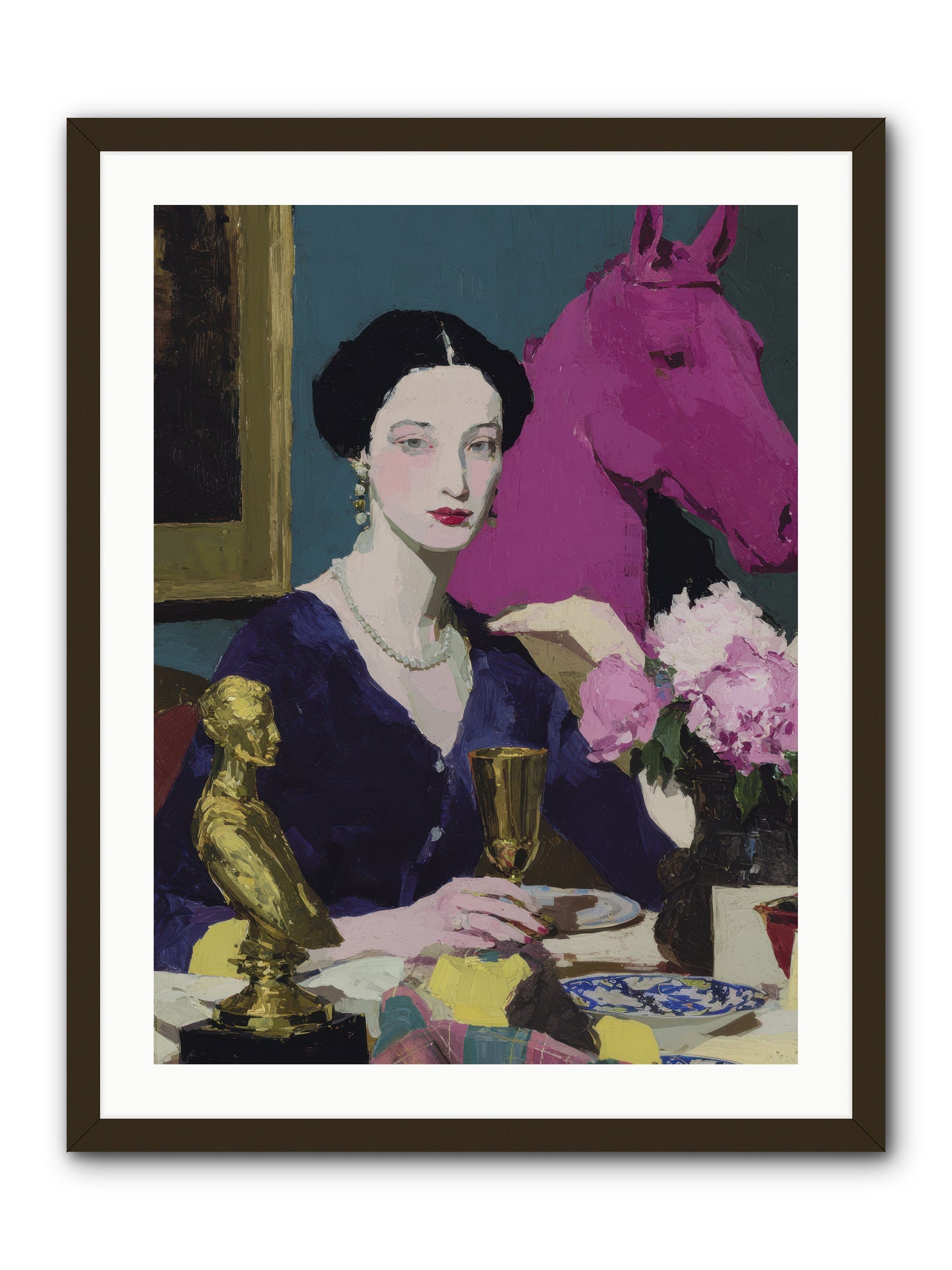 In Shadows of Silk -- Framed Print - Black 24x32