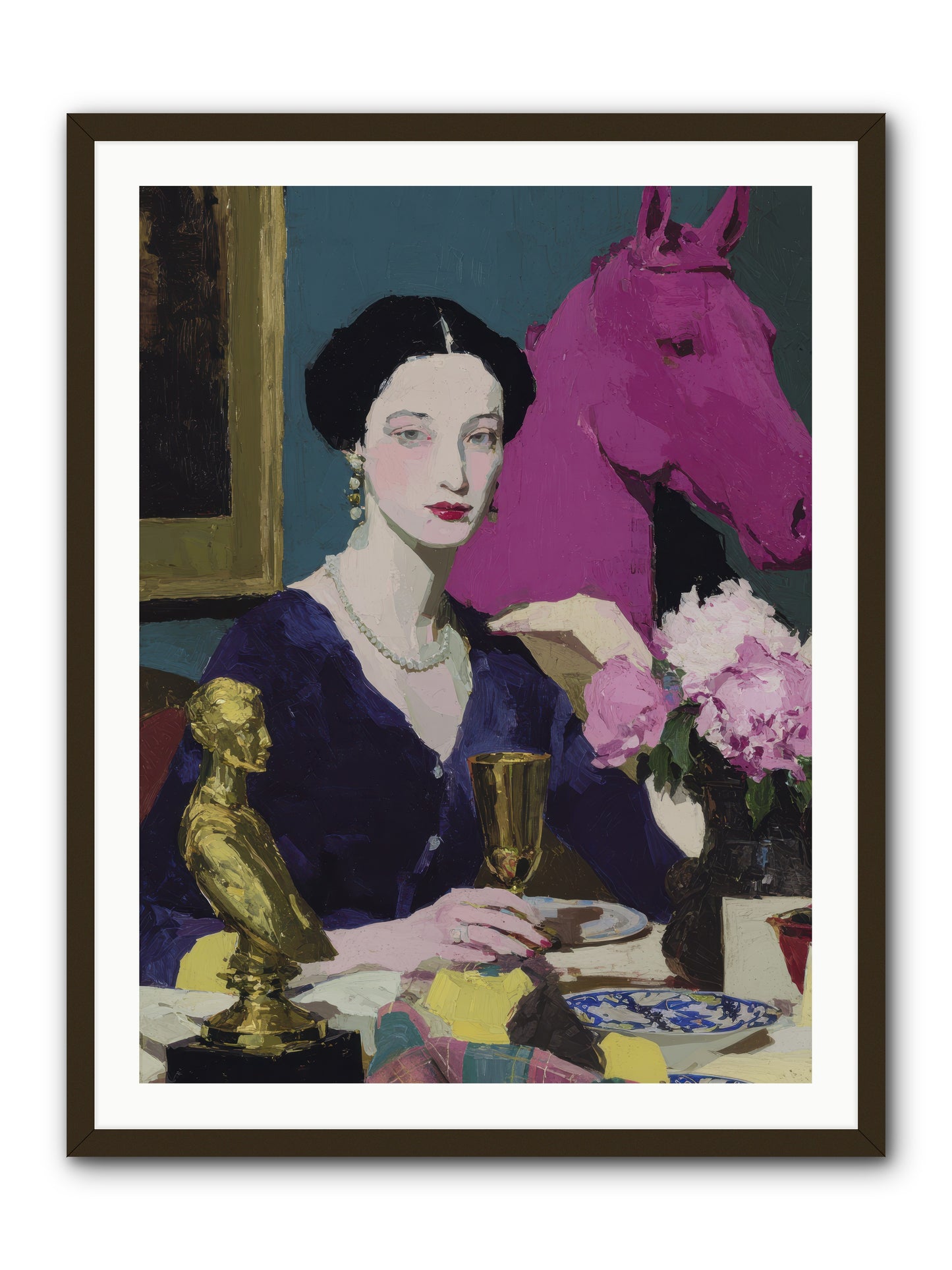 In Shadows of Silk -- Framed Print - Black 30x40