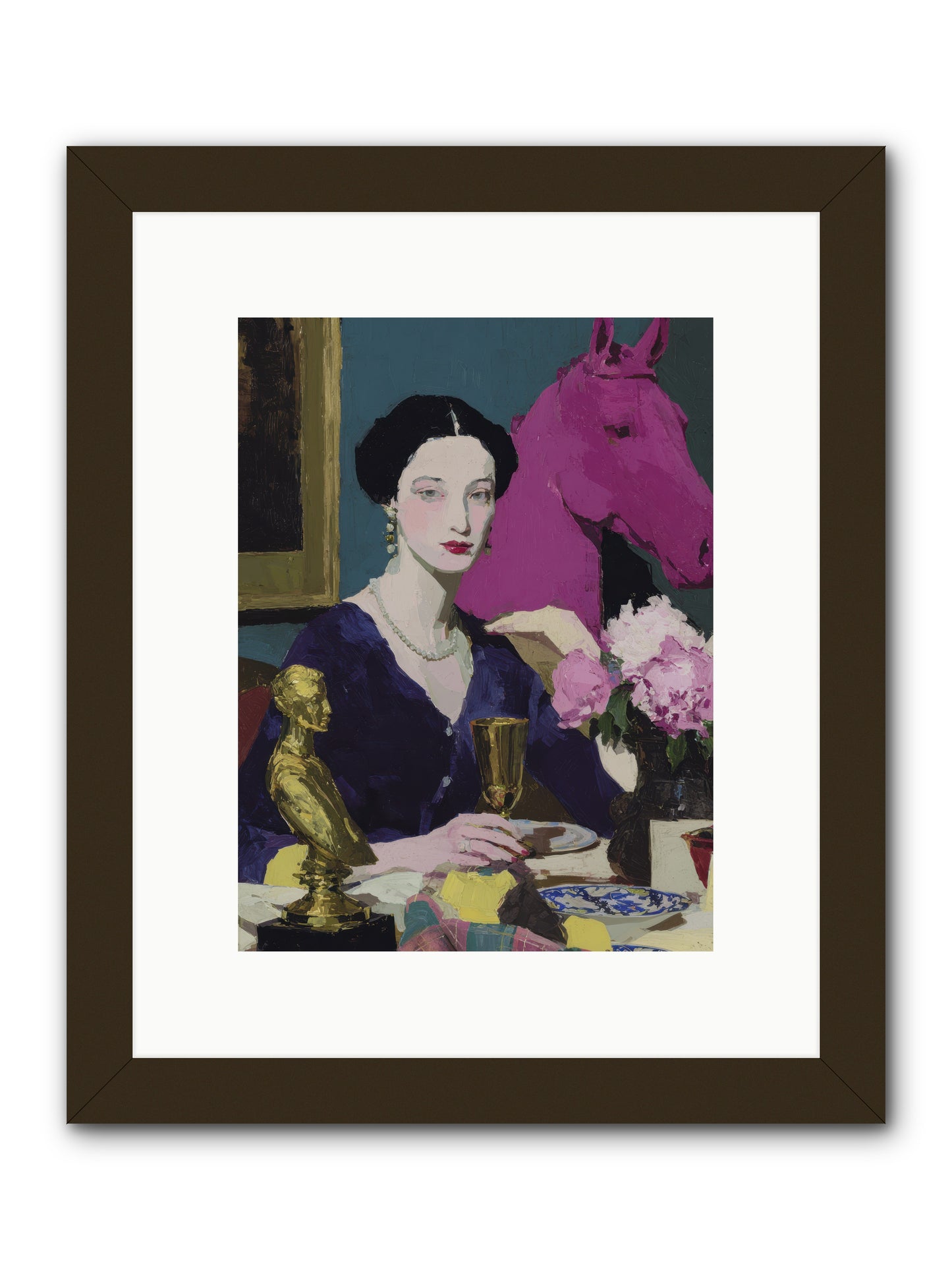 In Shadows of Silk -- Framed Print - Black 9x12