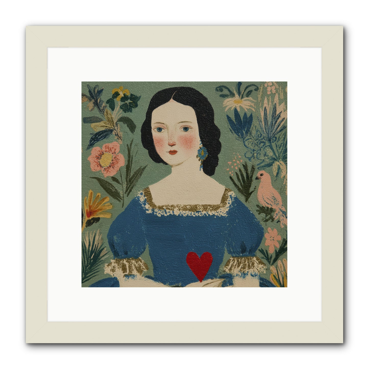 In The Garden Of Lasting Bonds -- Framed Print - White 12x12