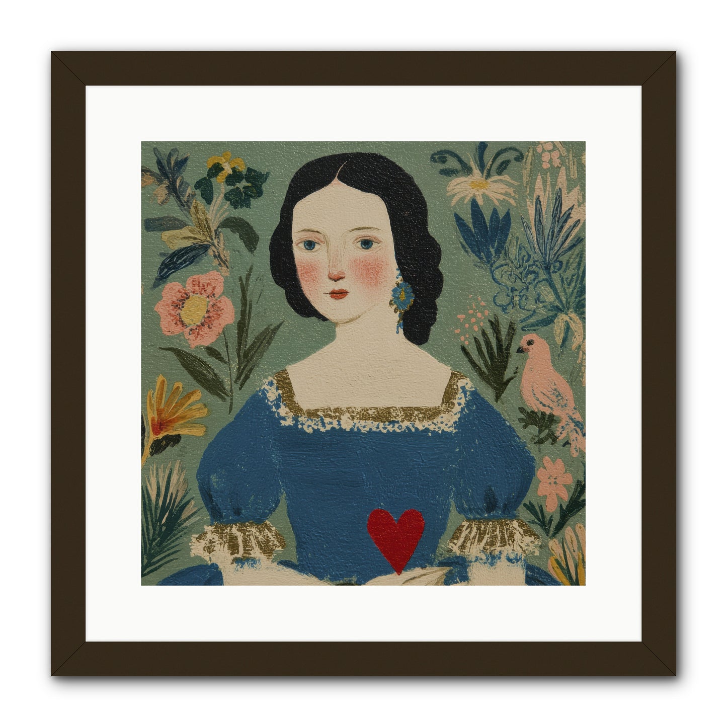 In The Garden Of Lasting Bonds -- Framed Print - Black 16x16