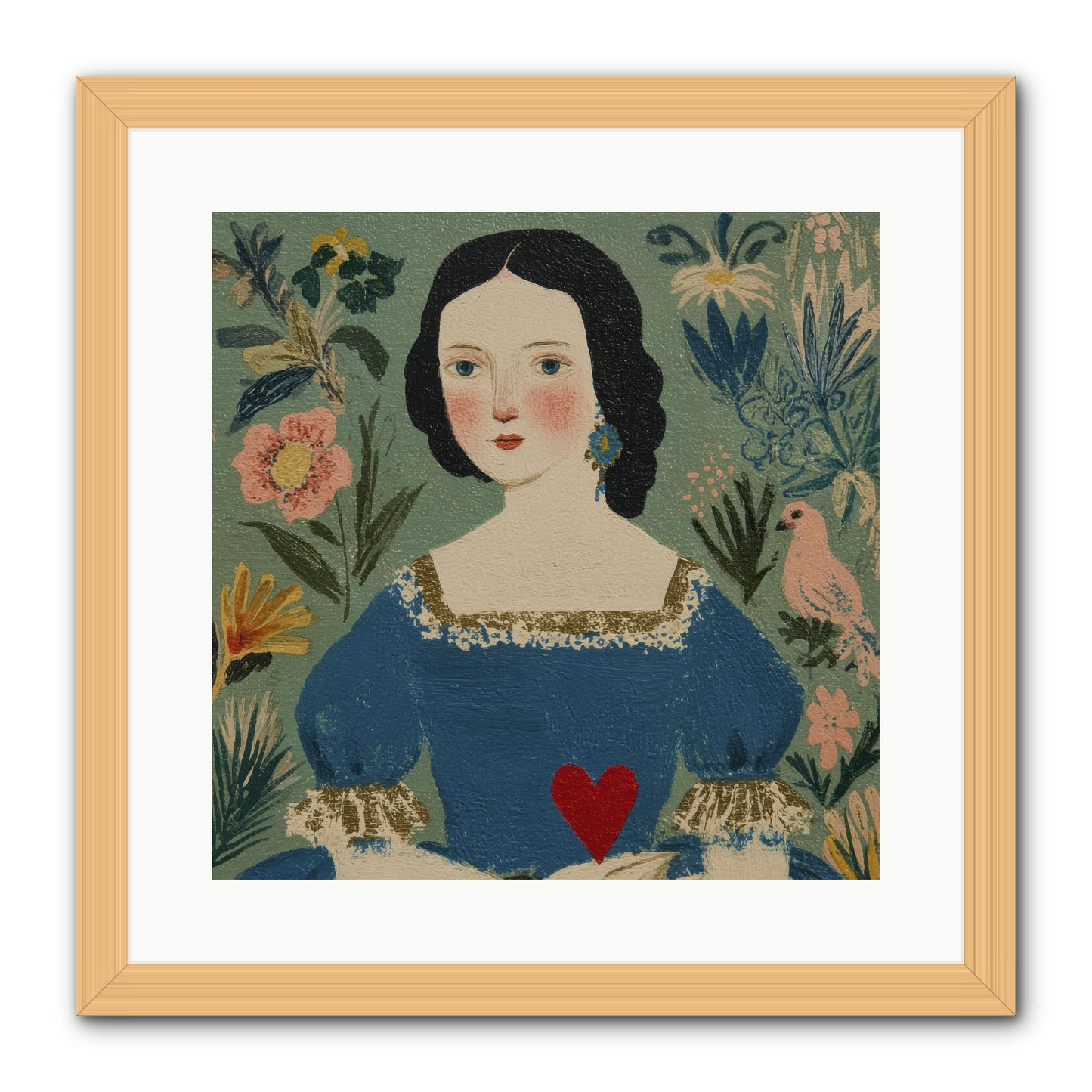 In The Garden Of Lasting Bonds -- Framed Print - Natural 16x16
