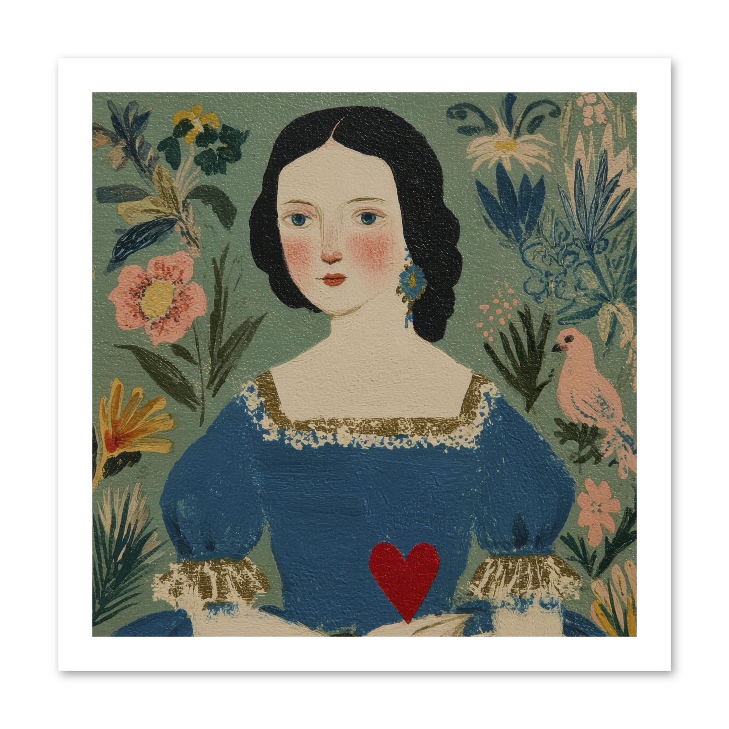 In The Garden Of Lasting Bonds -- Loose Canvas Print 16x16