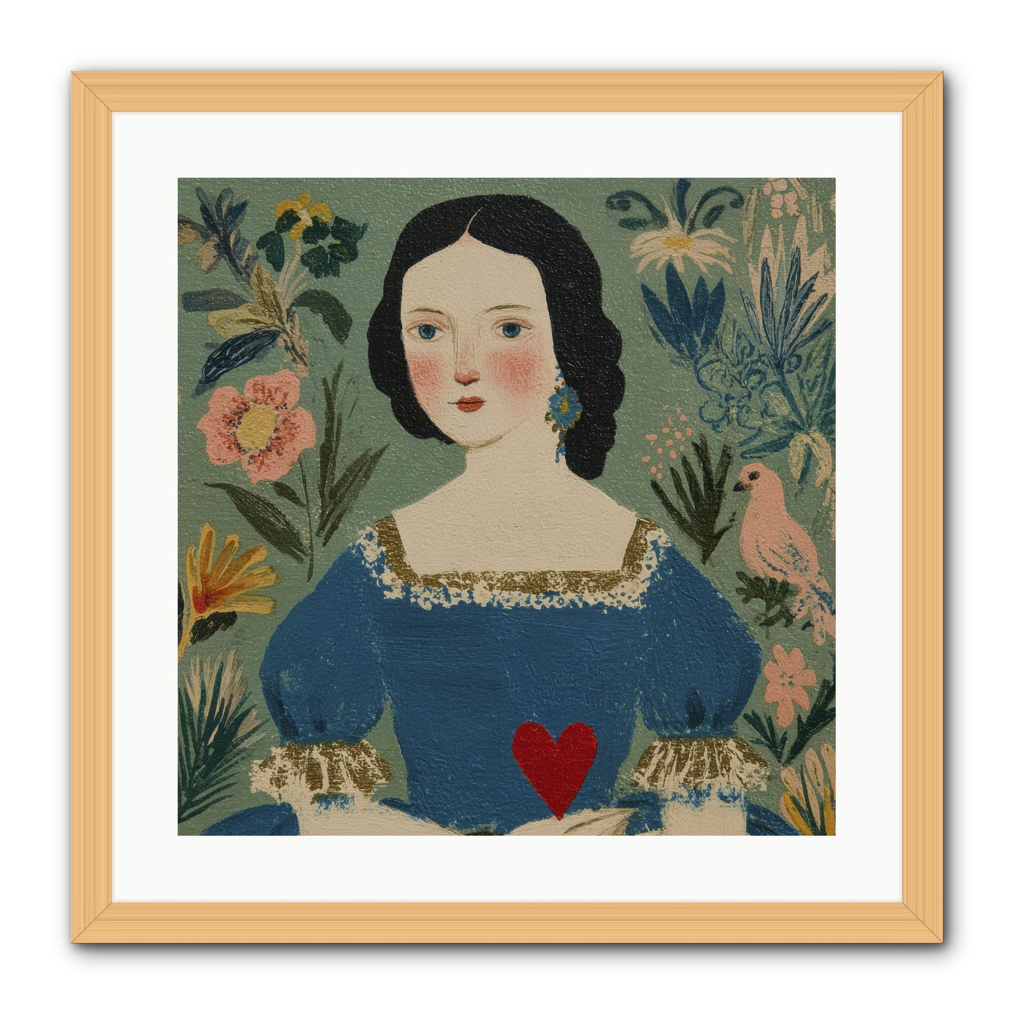 In The Garden Of Lasting Bonds -- Framed Print - Natural 20x20
